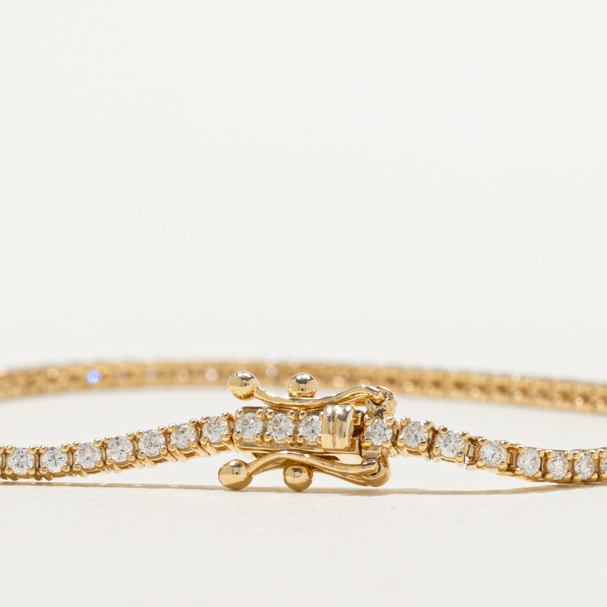 '100 Ways' 9k Yellow Gold Diamond Tennis Bracelet | 1.00ctw | SZ 7"