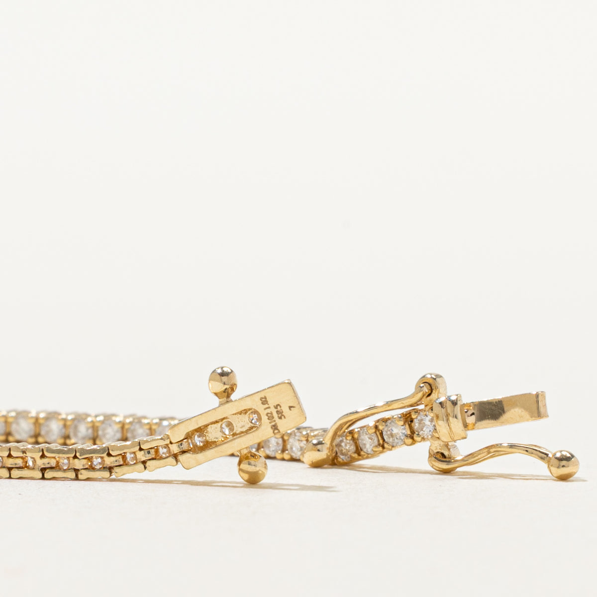 '100 Ways' 14k Yellow Gold Diamond Tennis Bracelet | 1.00ctw | SZ 7"