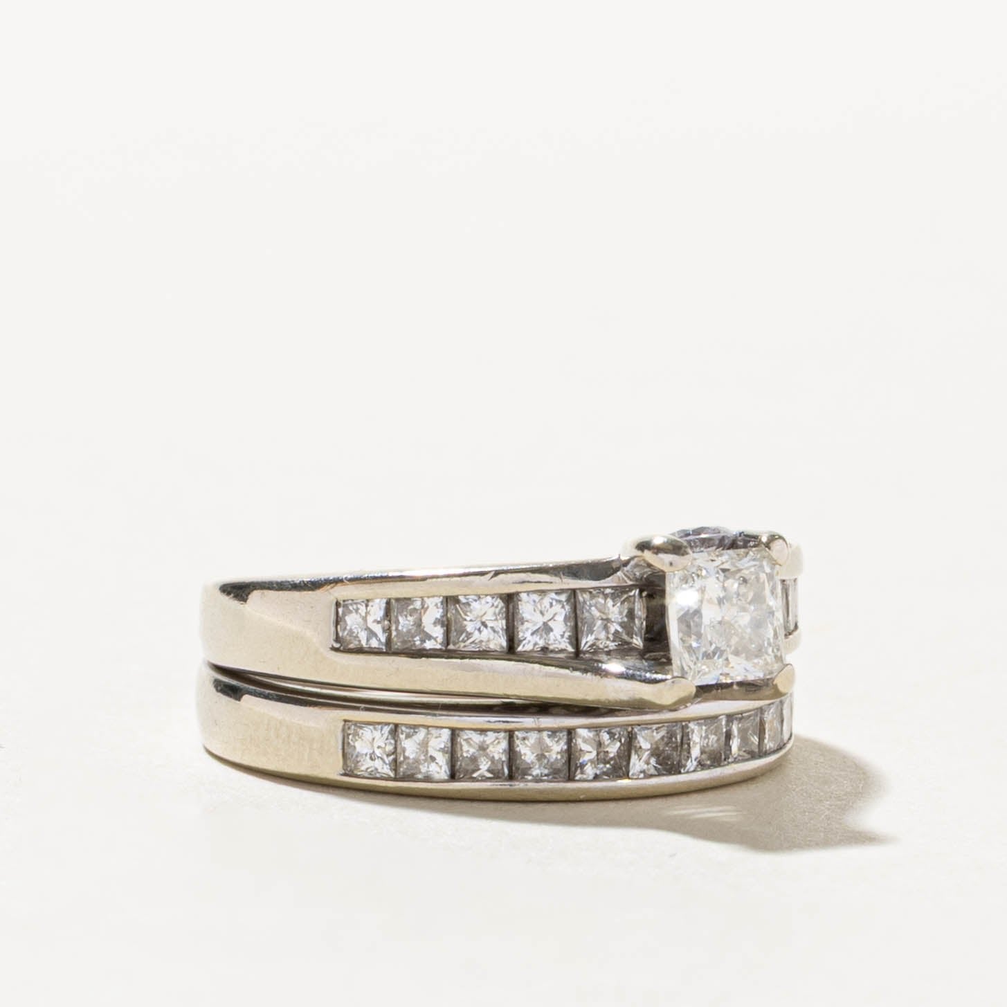 14k Channel Set Princess Cut Diamond Soldered Ring | 2.07ctw | 4.70mm | SZ 7