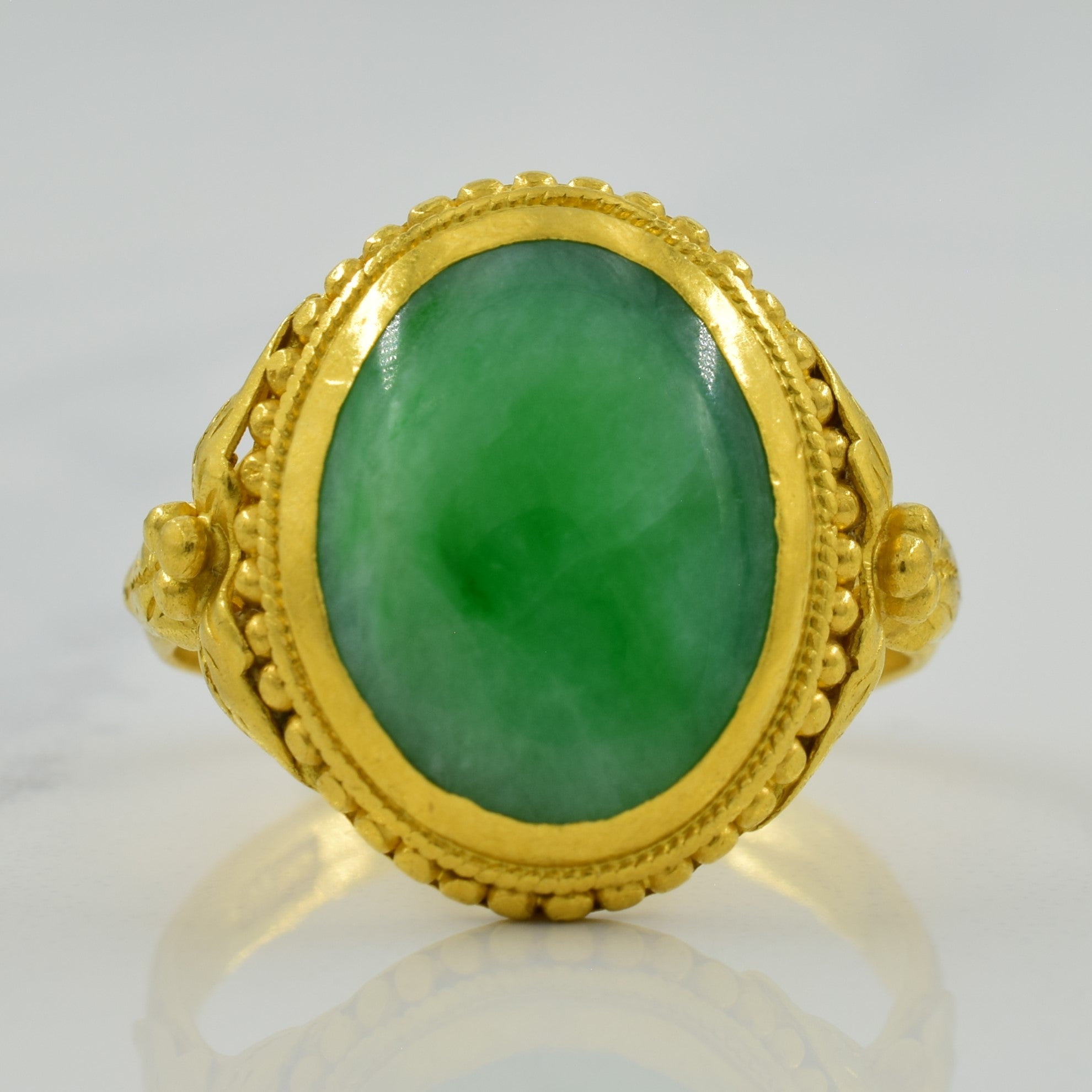 Jadeite Cocktail Ring | 4.50ct | SZ 7.5 |