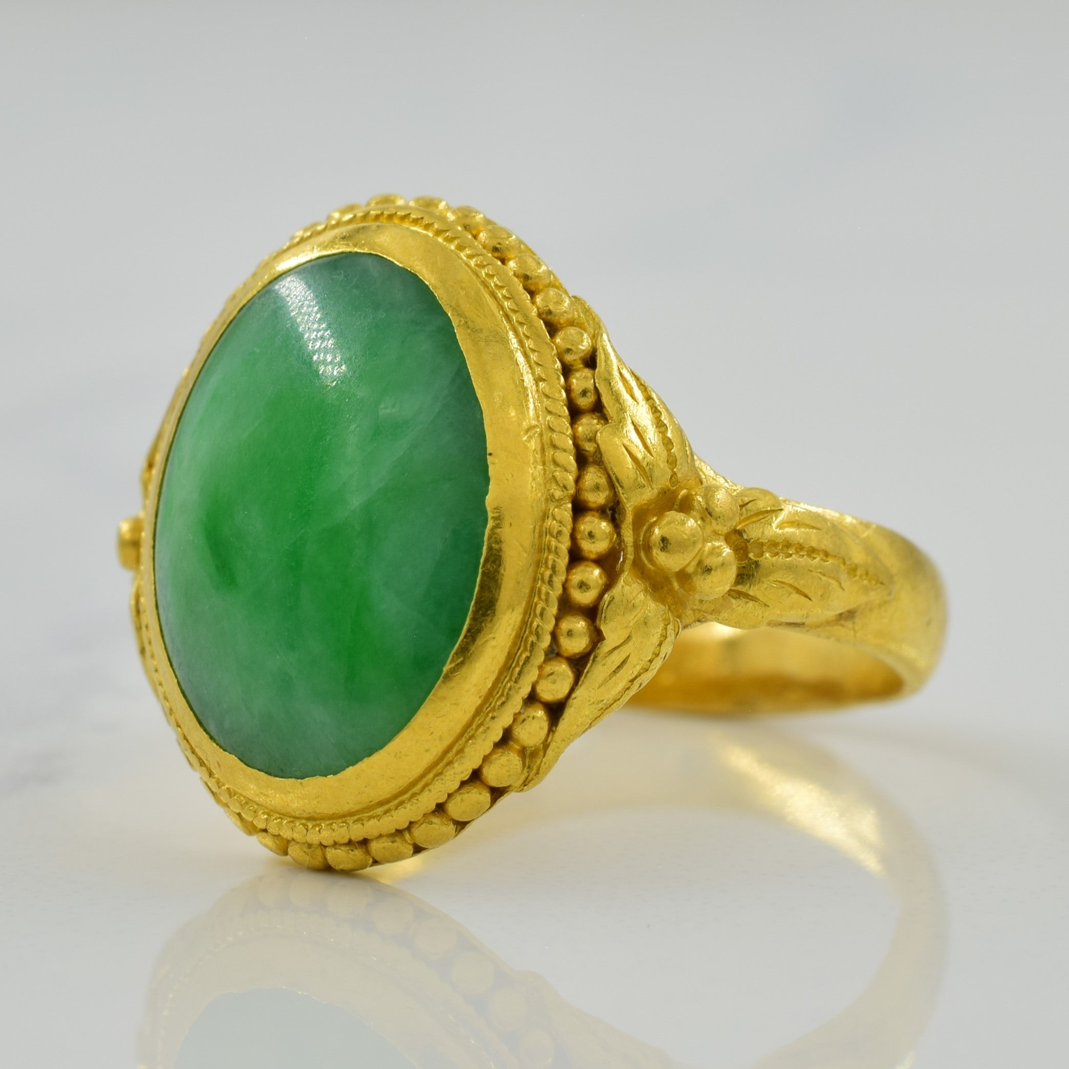Jadeite Cocktail Ring | 4.50ct | SZ 7.5 |