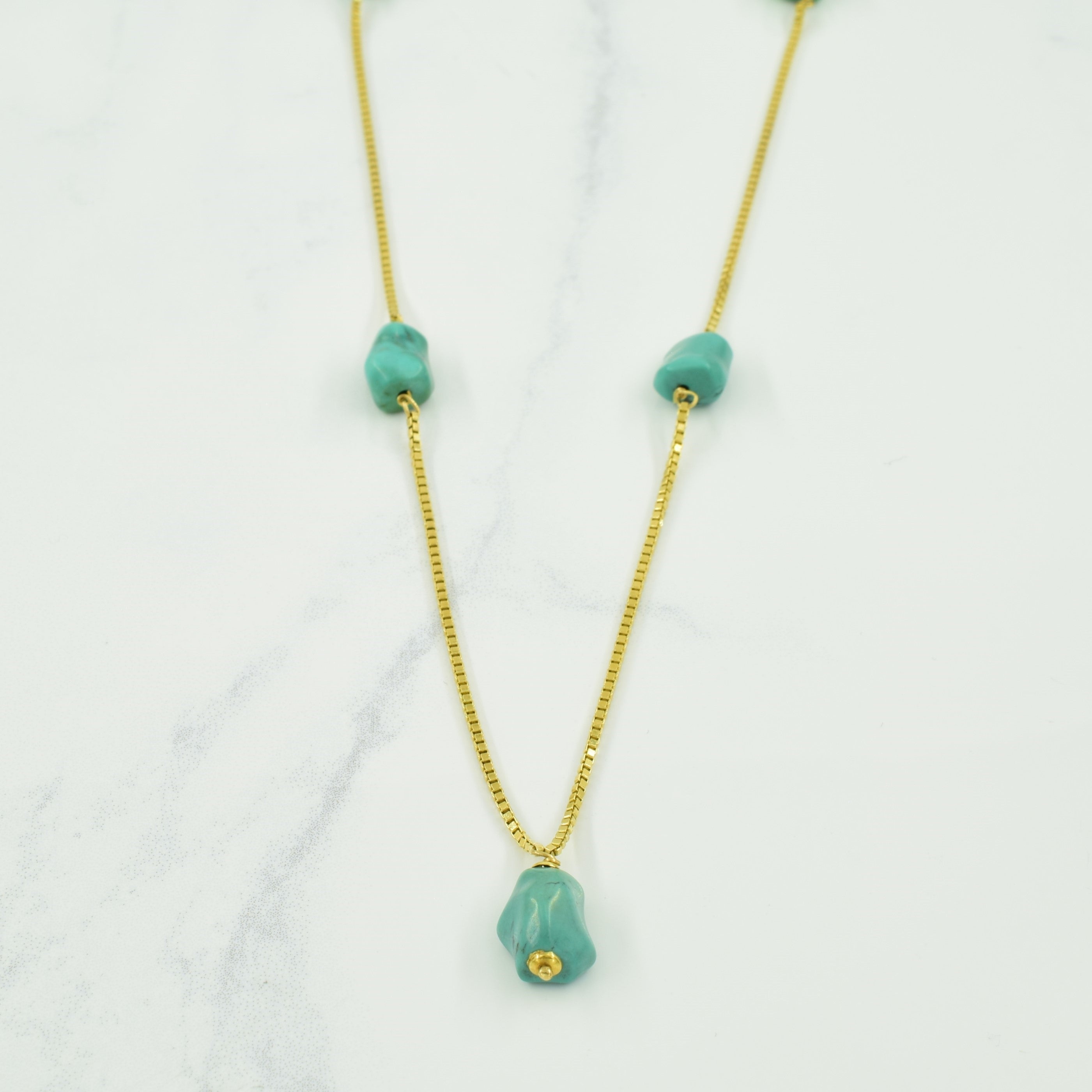 Turquoise Necklace | 35.00ctw | 24.5" |
