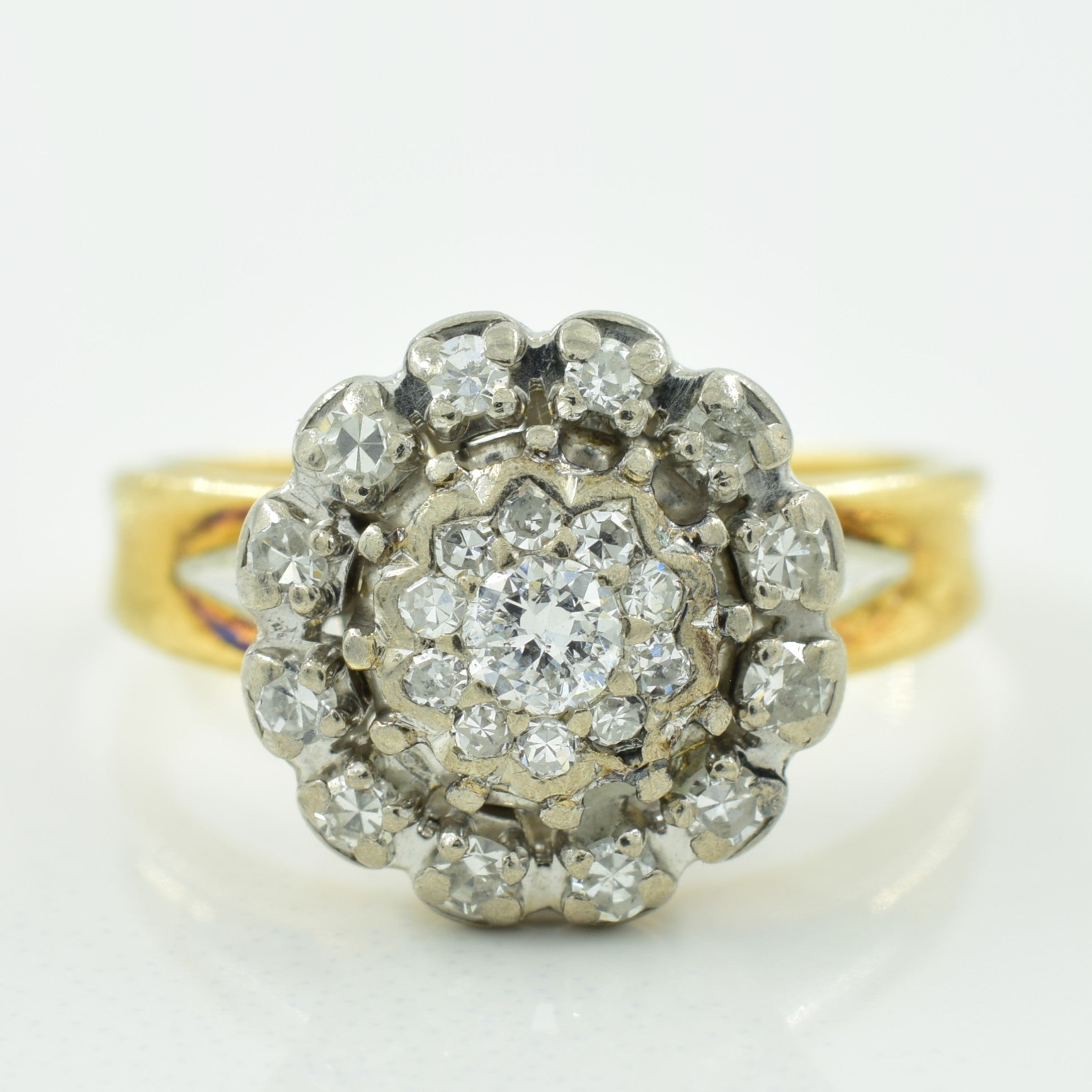 Diamond Halo Cocktail Ring | 0.25ctw | SZ 4.75 |
