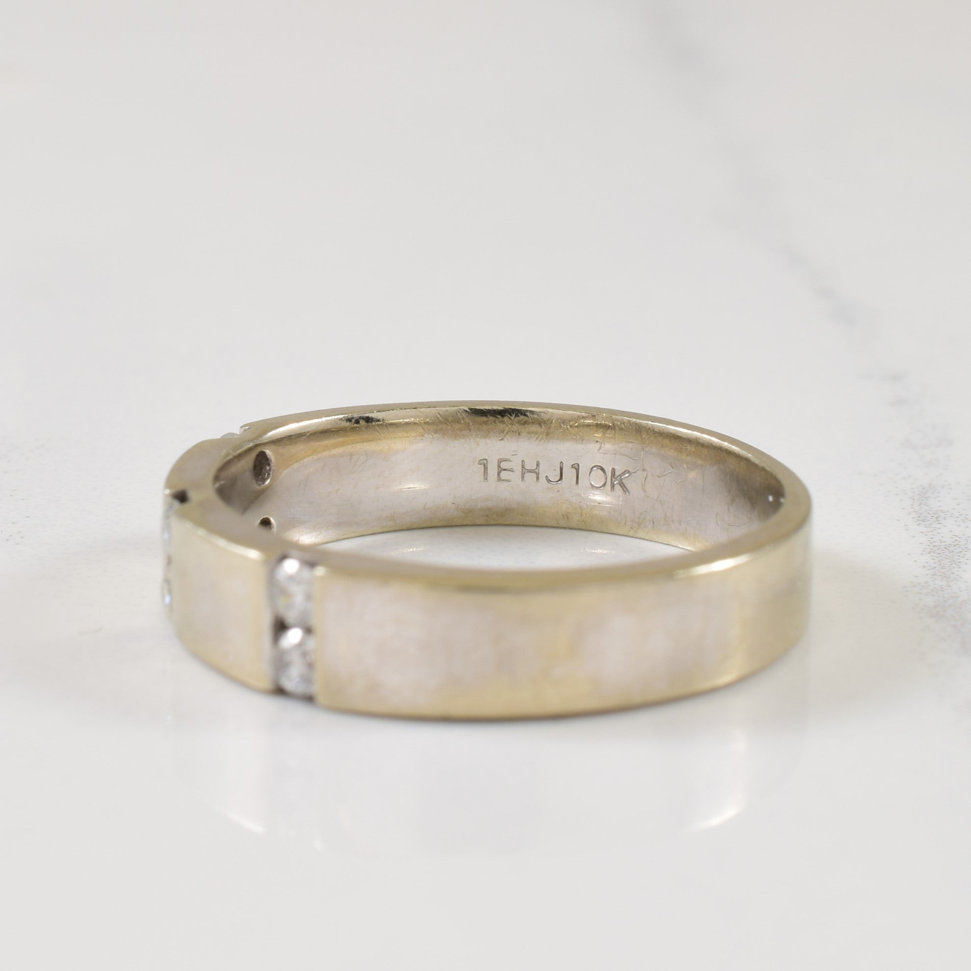 Triple Column Channel Set Diamond Ring | 0.18ctw | SZ 8.25 |