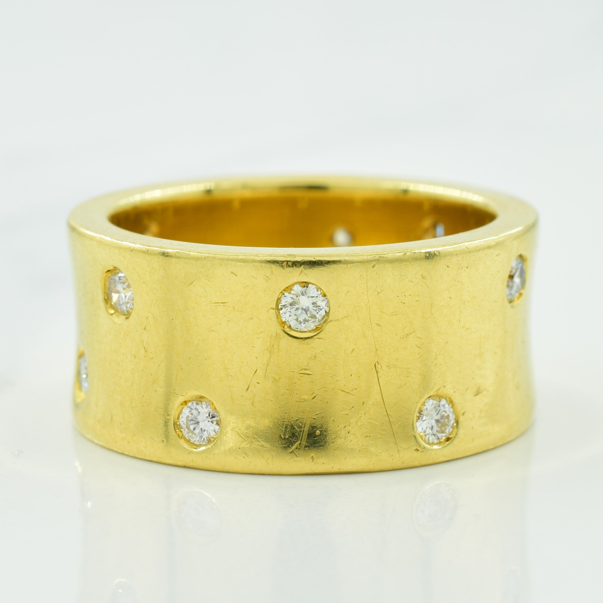 Flush Set Scattered Diamond Ring | 0.52ctw | SZ 8 |