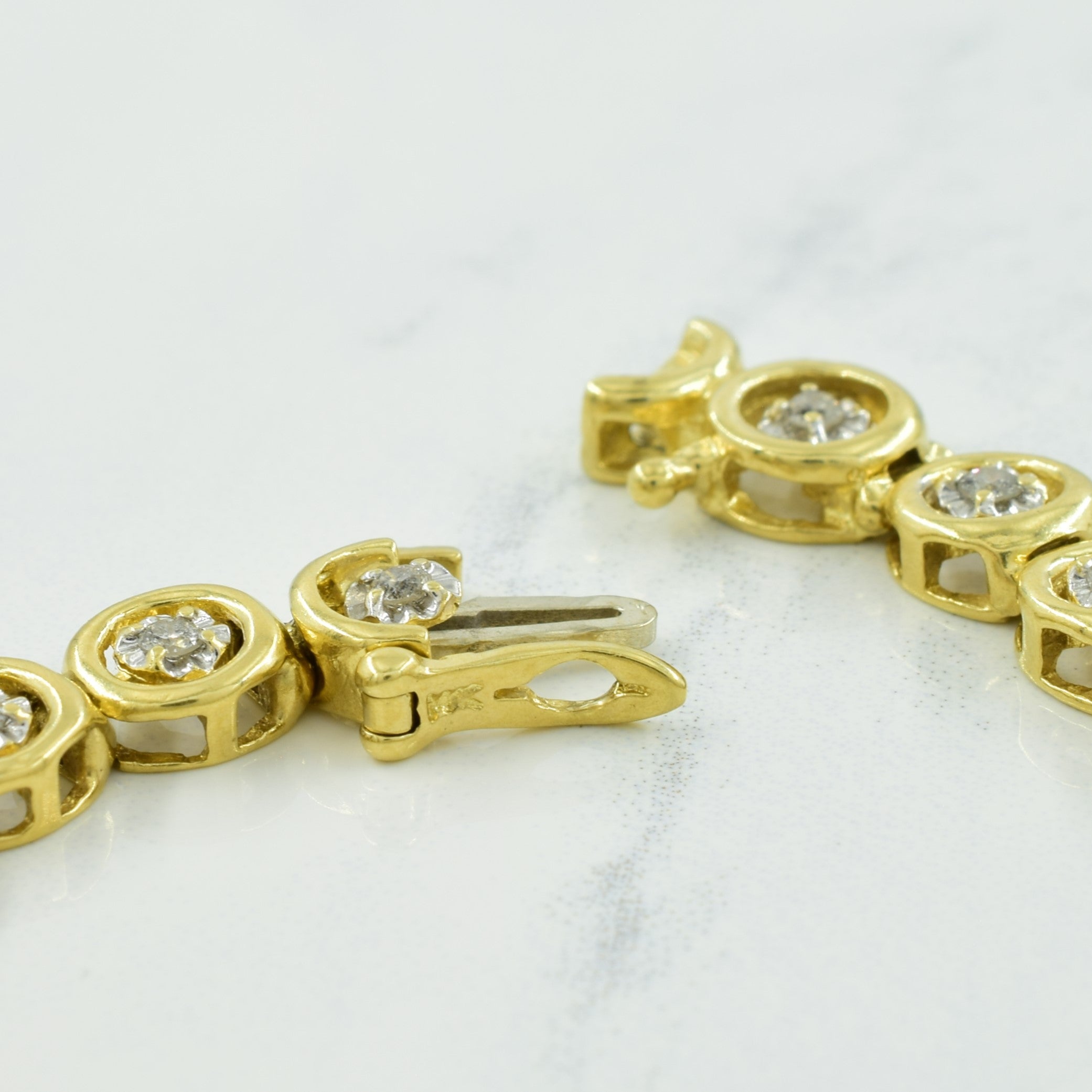 Diamond 14k Yellow Gold Bracelet | 1.00ctw | 7.25" |