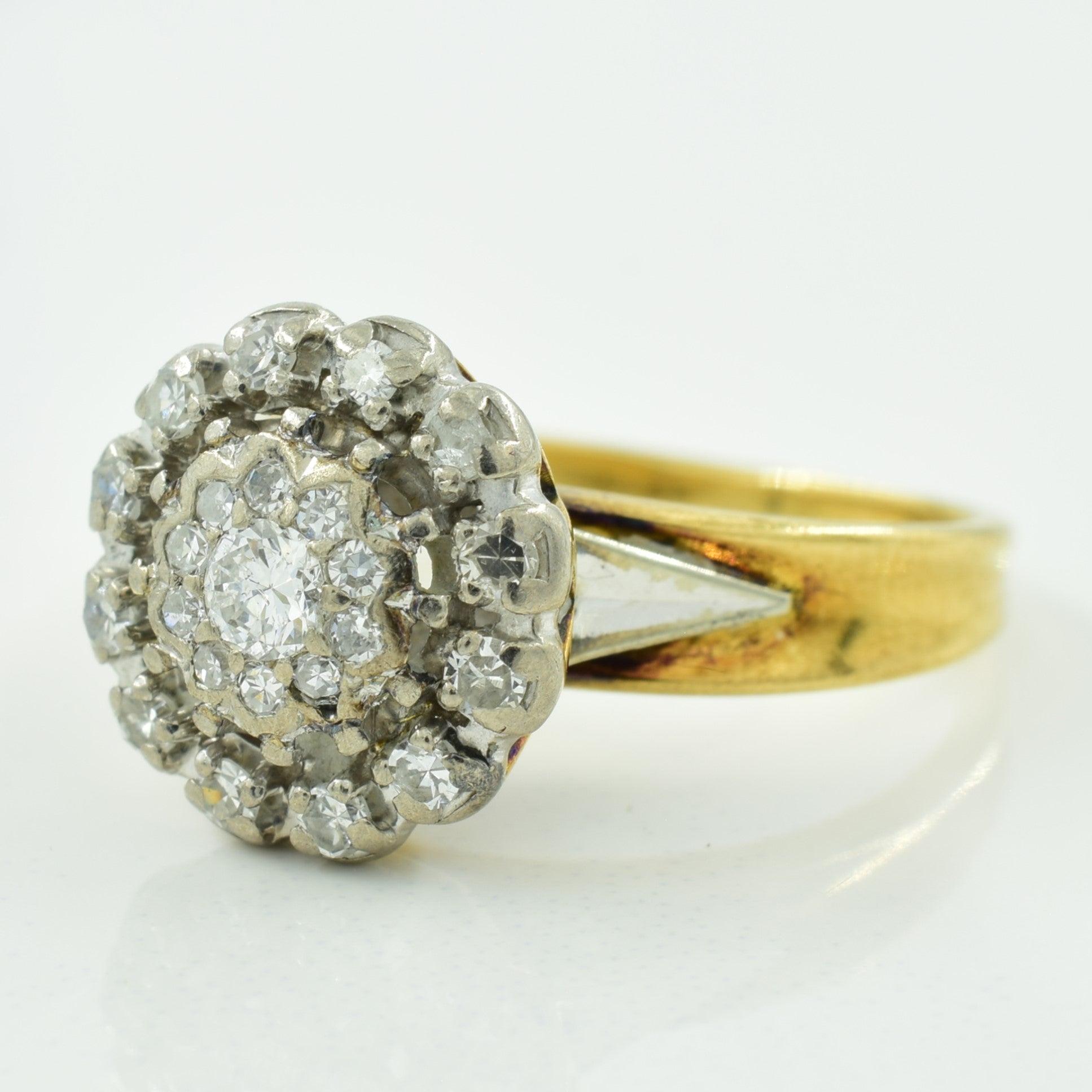 Diamond Halo Cocktail Ring | 0.25ctw | SZ 4.75 |