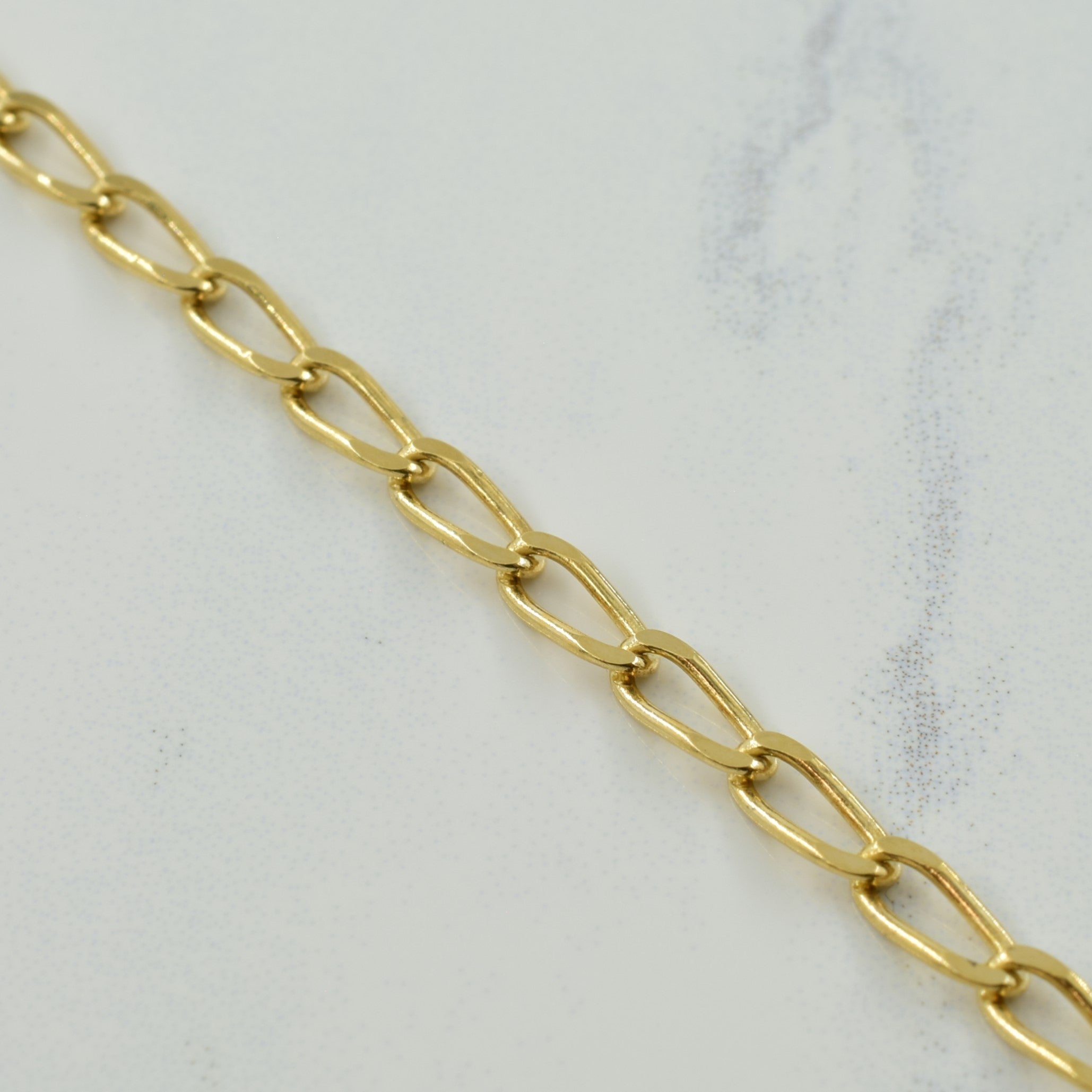 10k Yellow Gold Cuban Link Chain Bracelet | 10" |