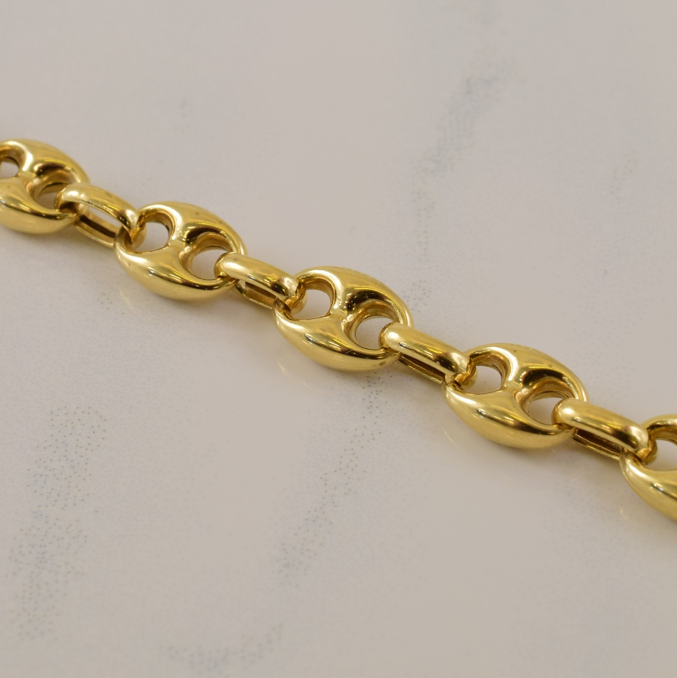 18k Yellow Gold Puffed Anchor Chain | 20.50" |
