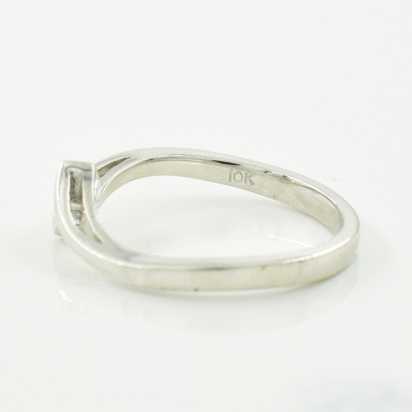 Solitaire Diamond Bypass Ring | 0.05ct | SZ 6 |