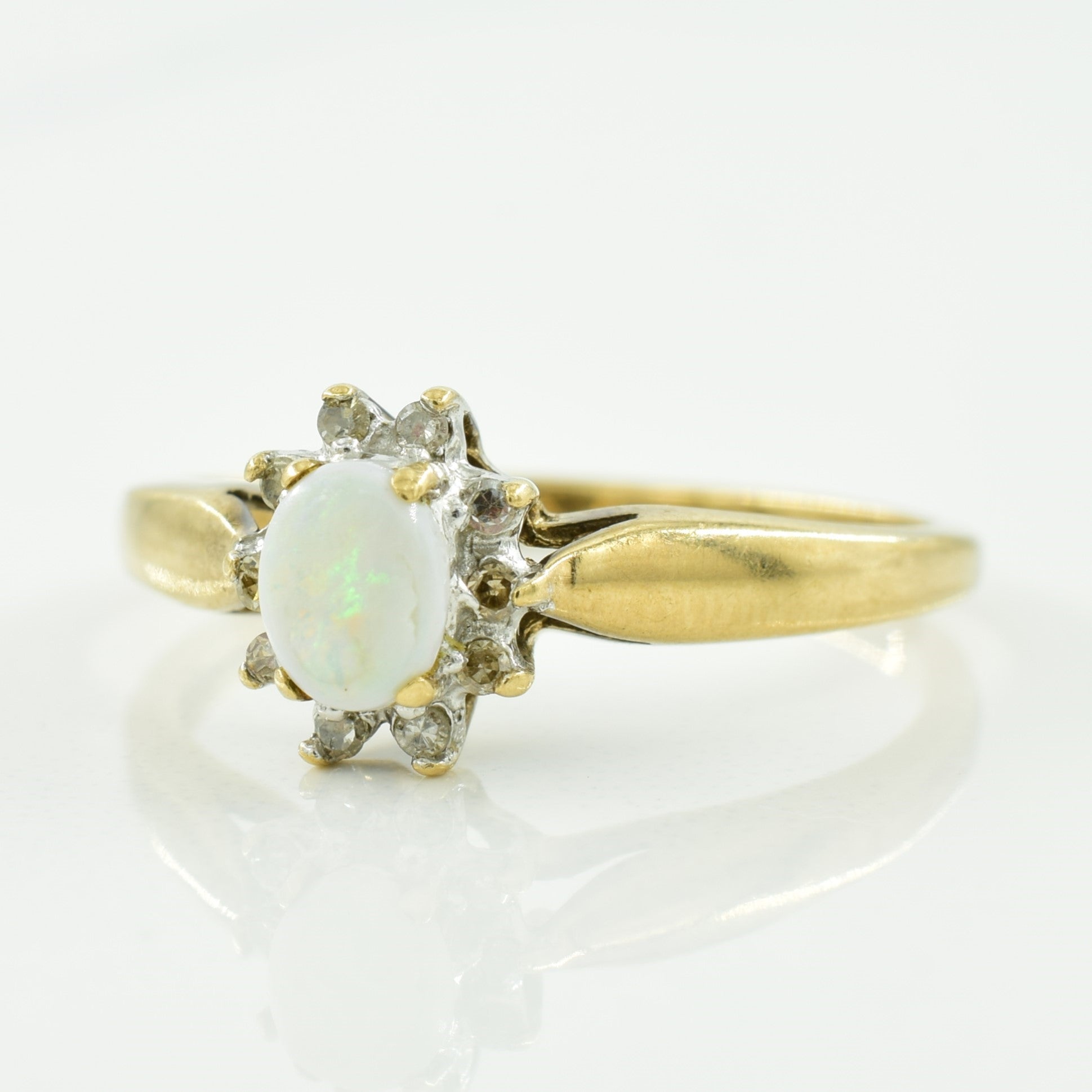 Opal & Diamond Ring | 0.20ct, 0.05ctw | SZ 7 |