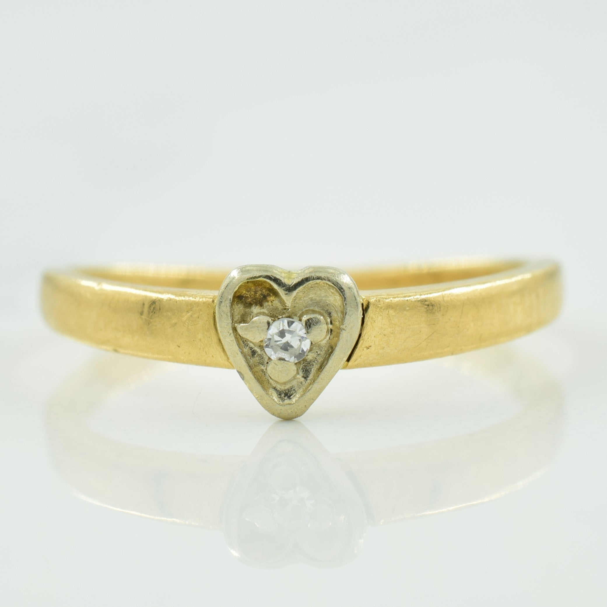 Diamond Heart Ring | 0.01ct | SZ 4.75 |