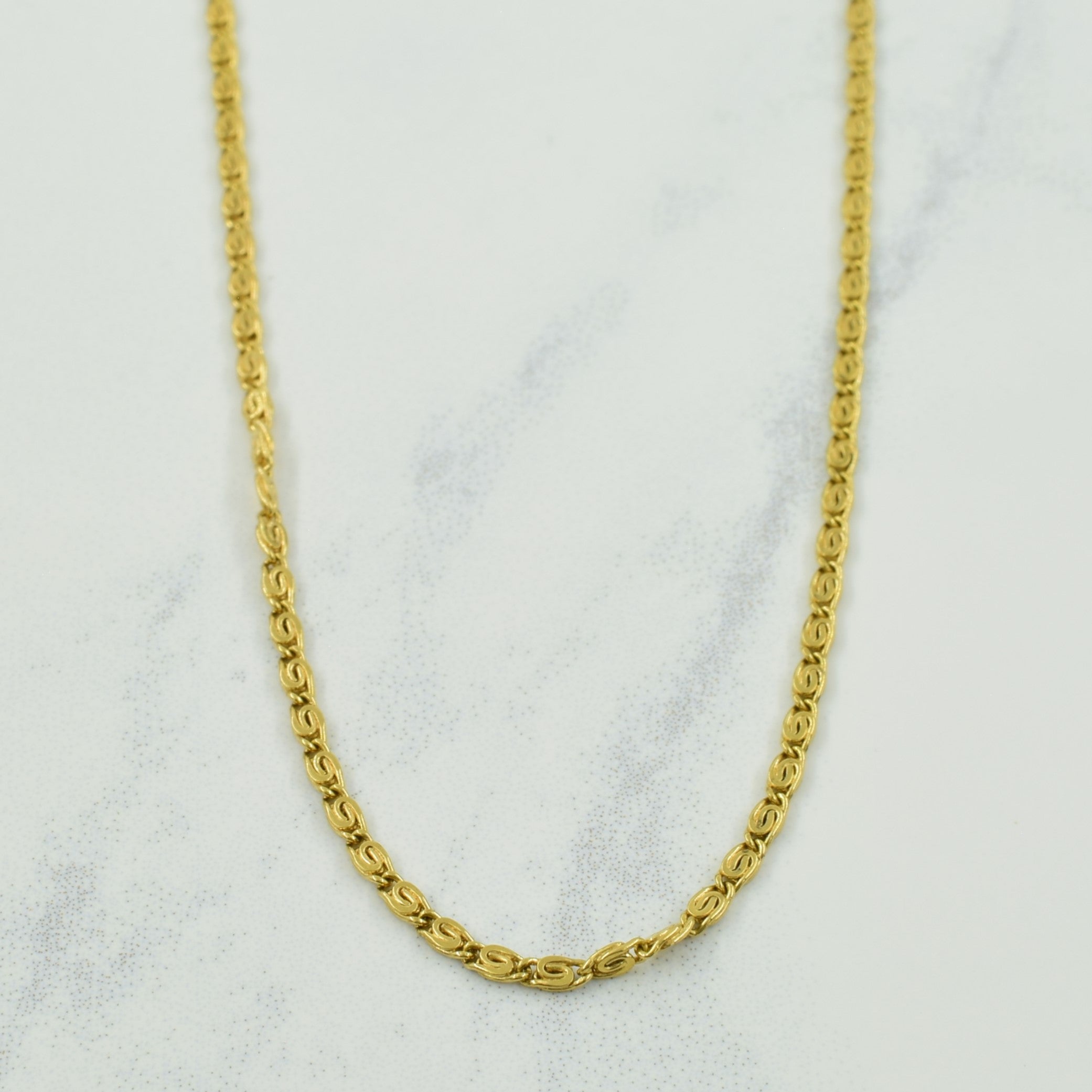 Vintage Italian 18k Yellow Gold Scroll Chain | 23.75" |