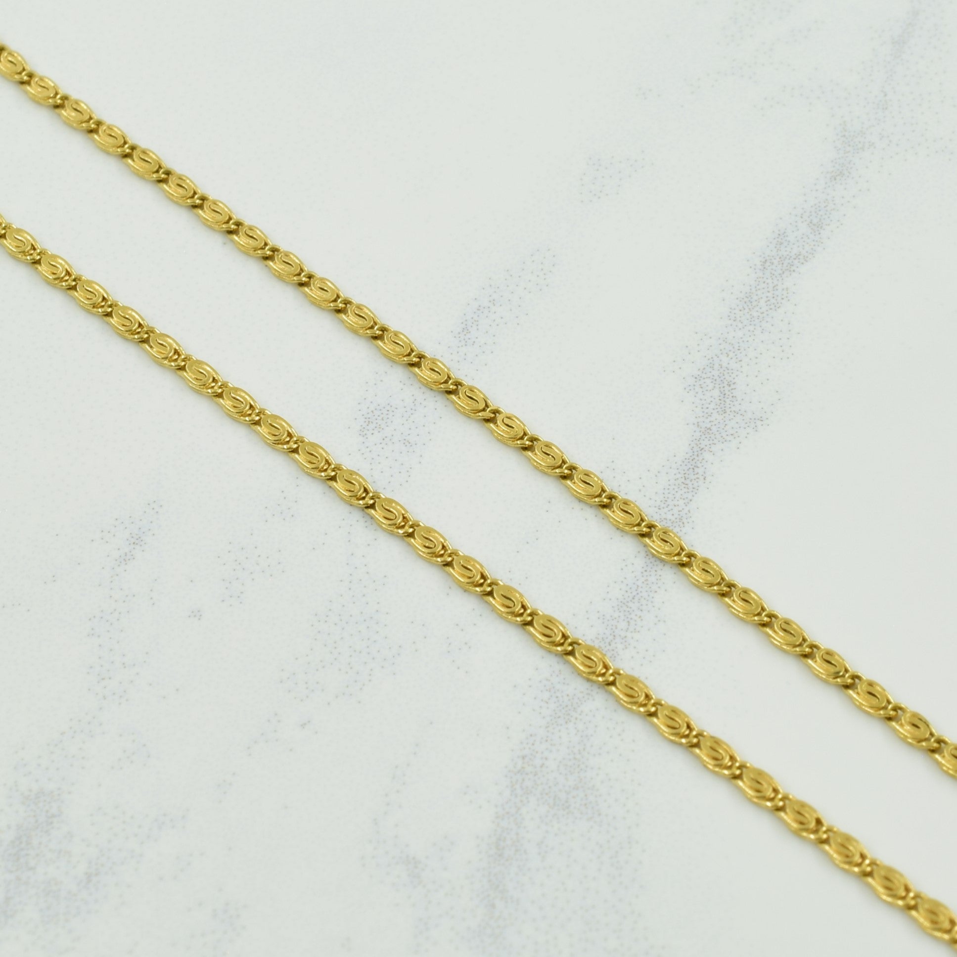 Vintage Italian 18k Yellow Gold Scroll Chain | 23.75" |