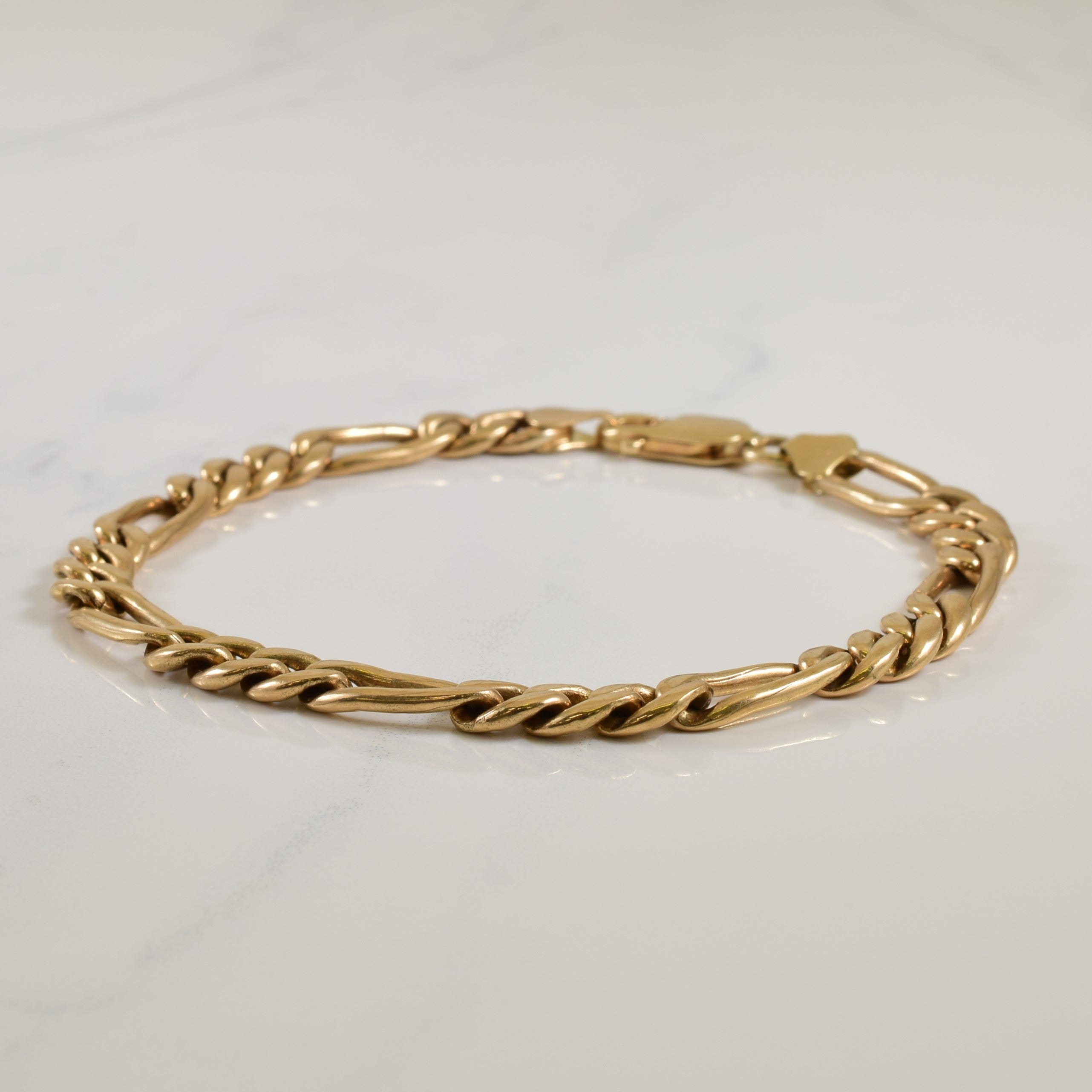 10k Yellow Gold Figaro Bracelet | 7.00" |