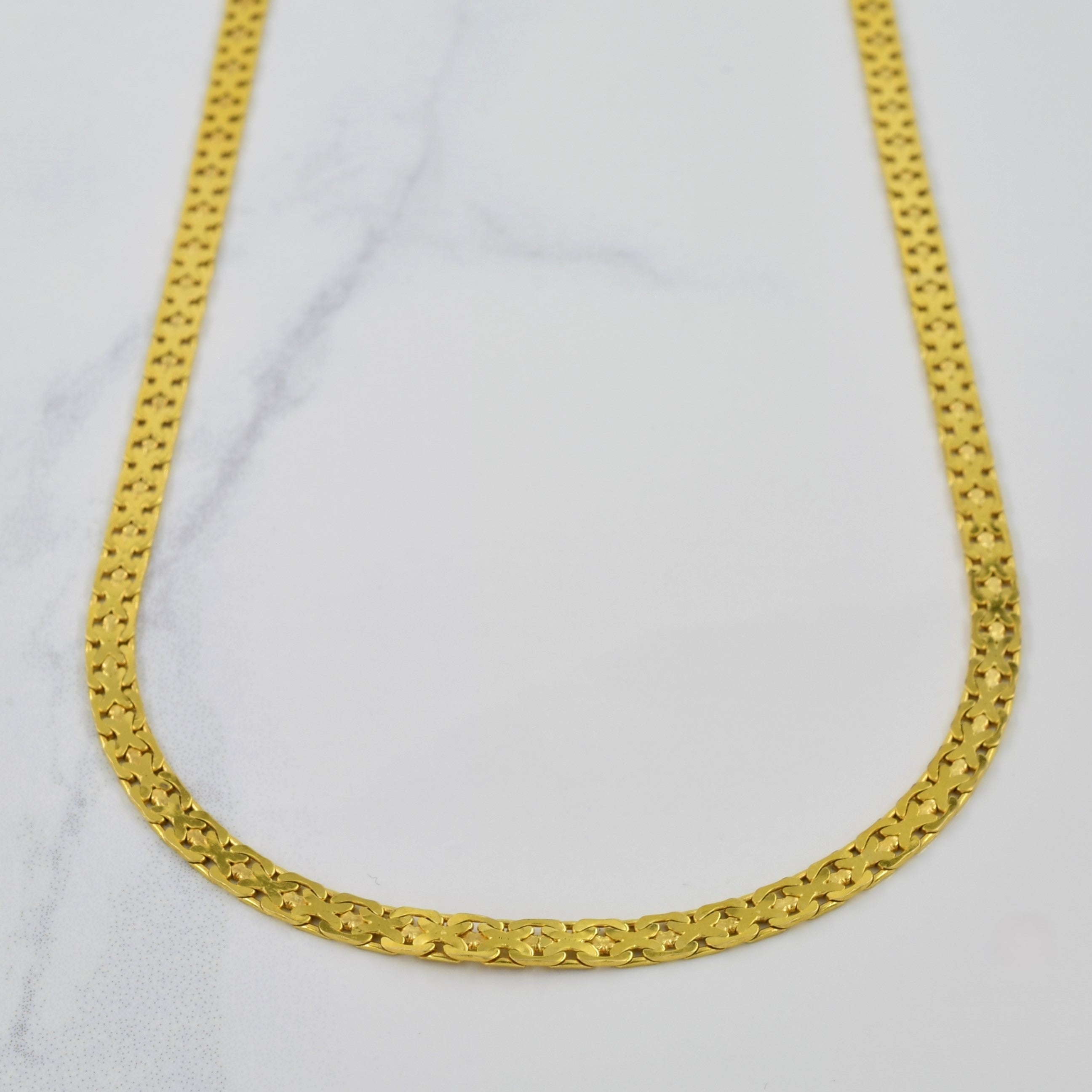 14k Yellow Gold Fancy Chain | 18" |