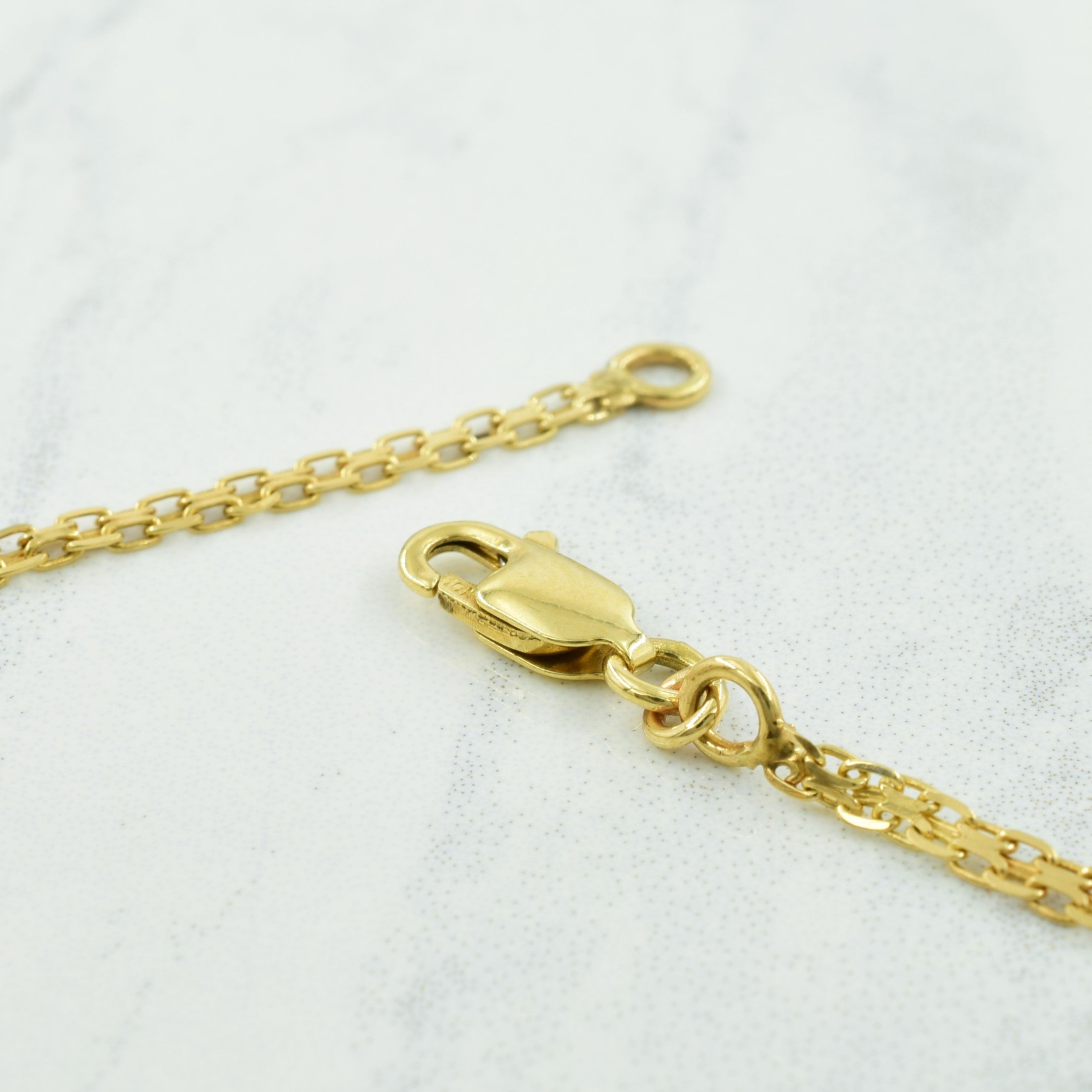 Blue Topaz & Diamond Necklace | 4.60ctw, 0.20ctw | 14" |