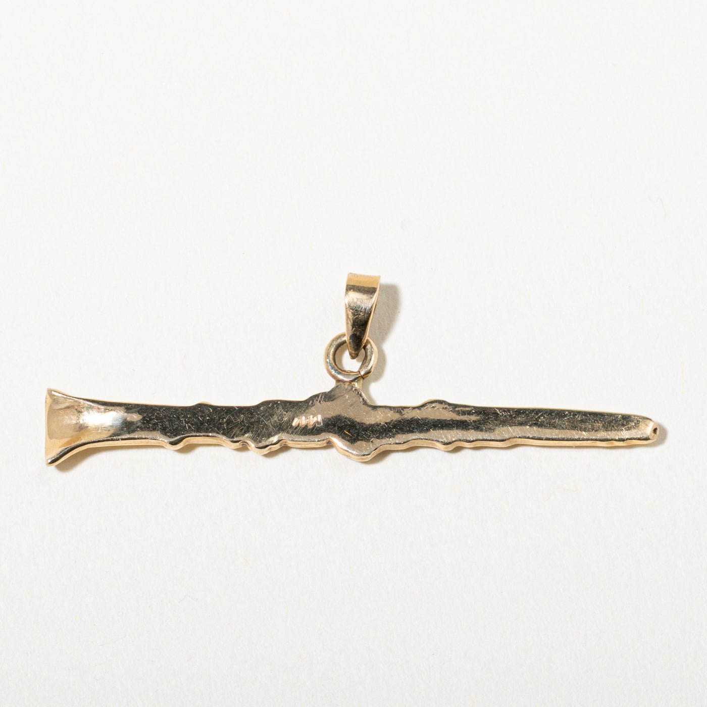 14k Yellow Gold Clarinet Charm