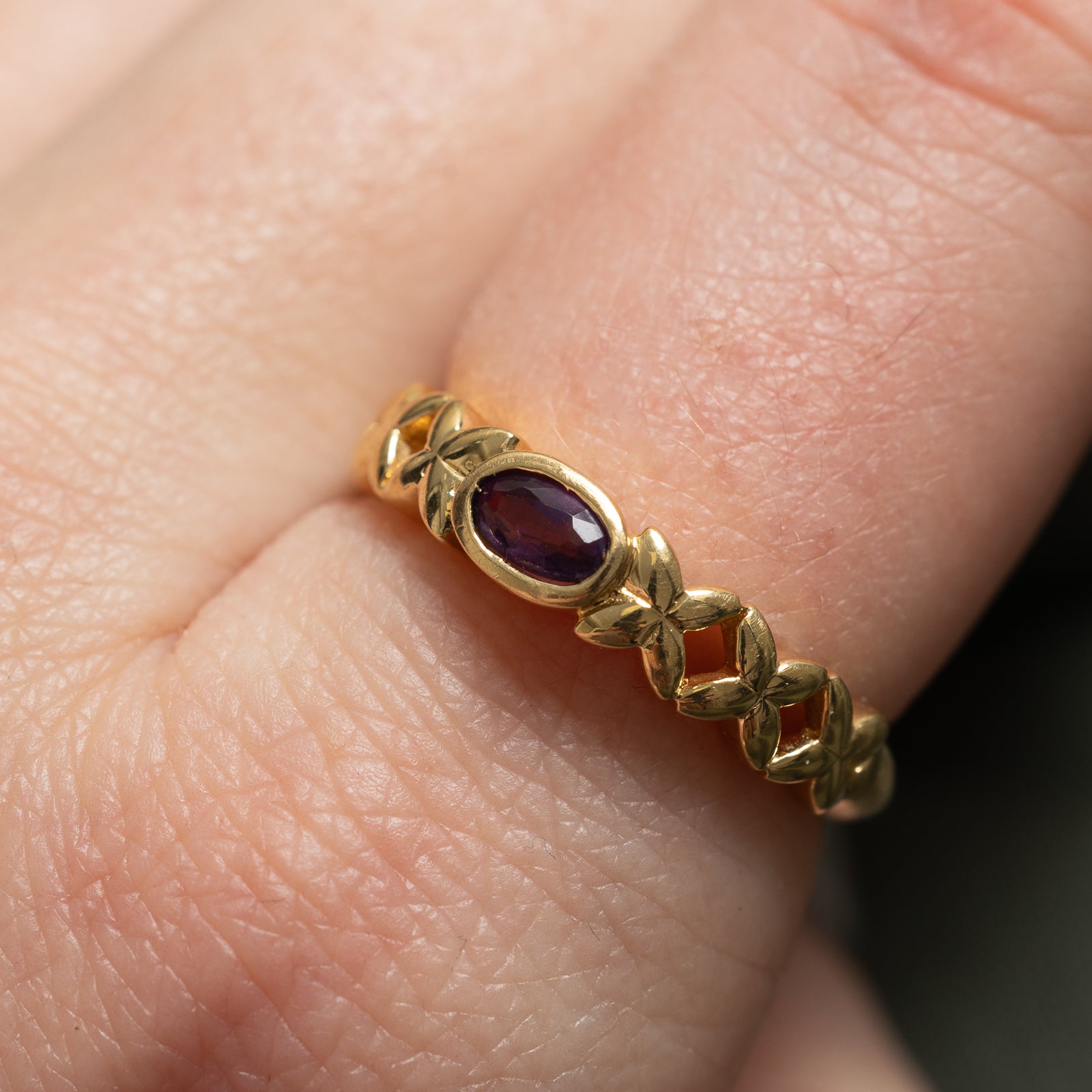 'Birks' Bezel Set Amethyst Ring | 0.15ct | SZ 7.5 |