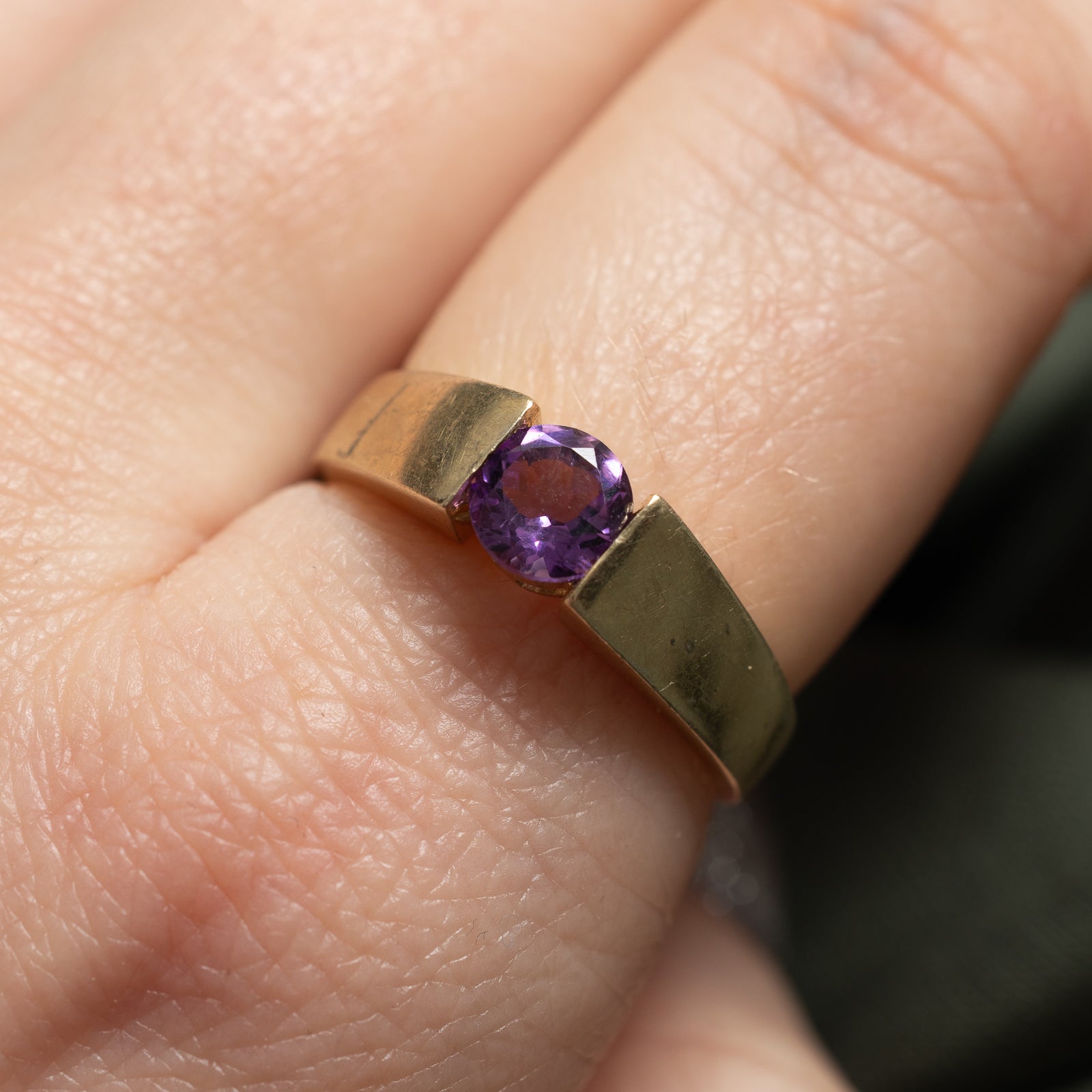 Tension Set Amethyst Ring | 0.60ct | SZ 8 |