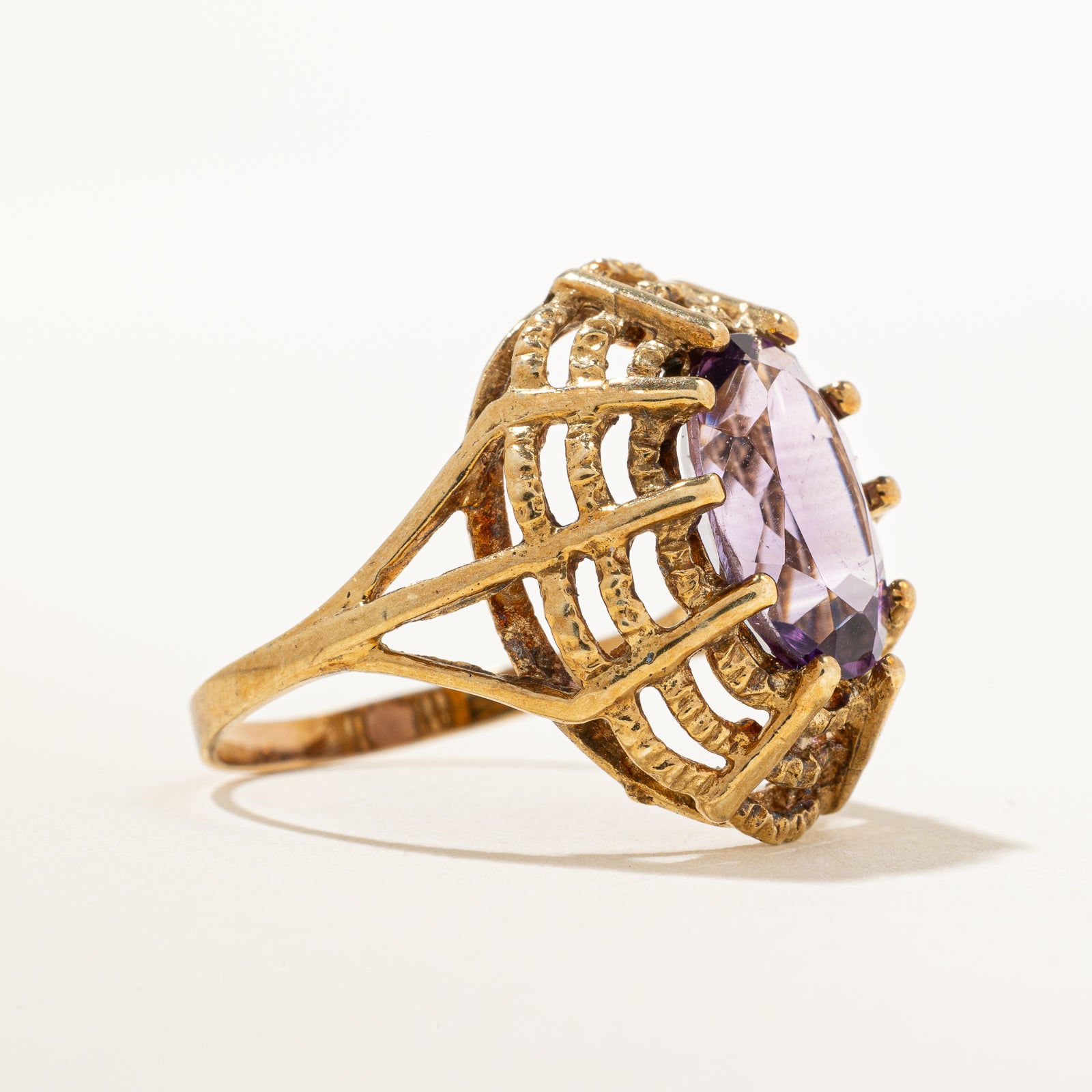 Amethyst Webbed Dome Ring | 2.60ct | SZ 8.5 |
