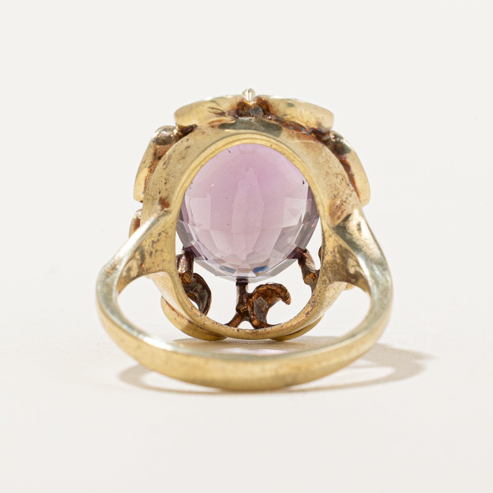 Amethyst Ornate Cocktail Ring | 5.30ct | SZ 7.25 |