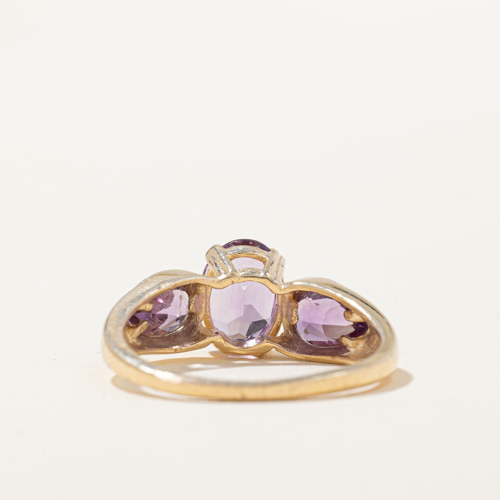 Bague trois pierres en améthyste | 1,5 ct au total | Taille 7 |