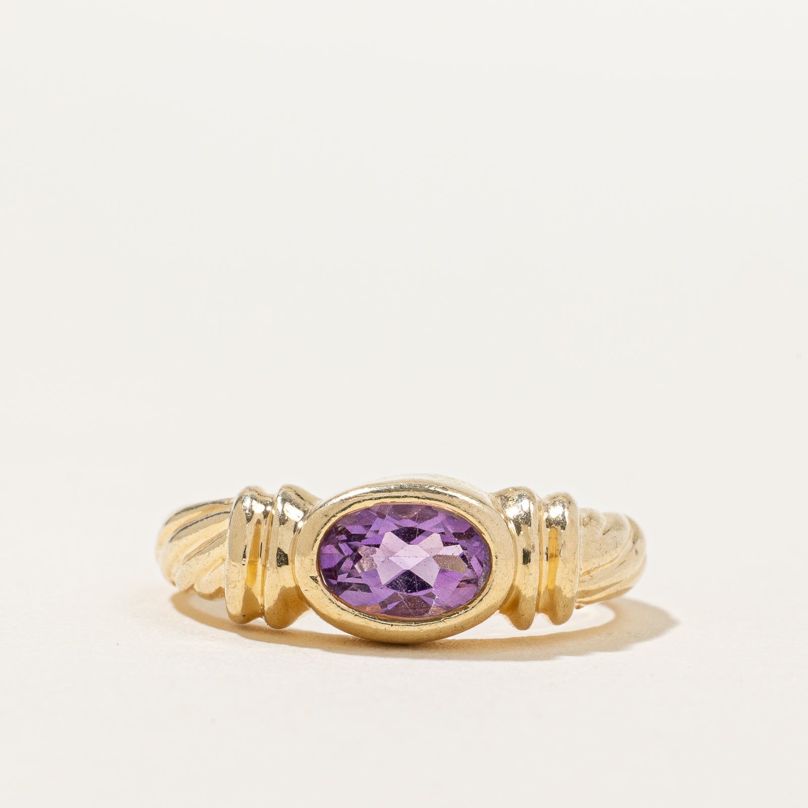 Oval Cut East West Amethyst Ring | 0.60ct | SZ 6 |