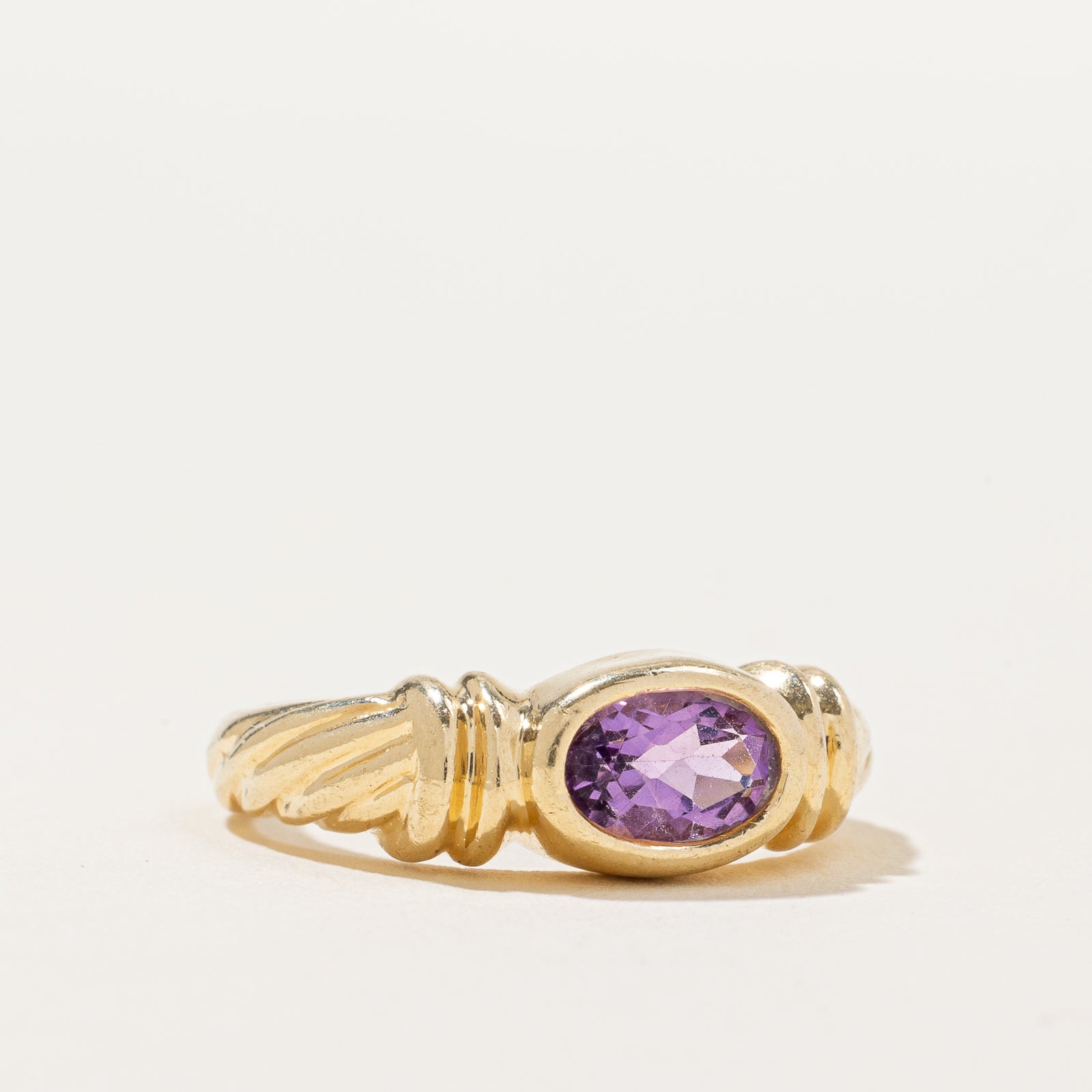 Oval Cut East West Amethyst Ring | 0.60ct | SZ 6 |