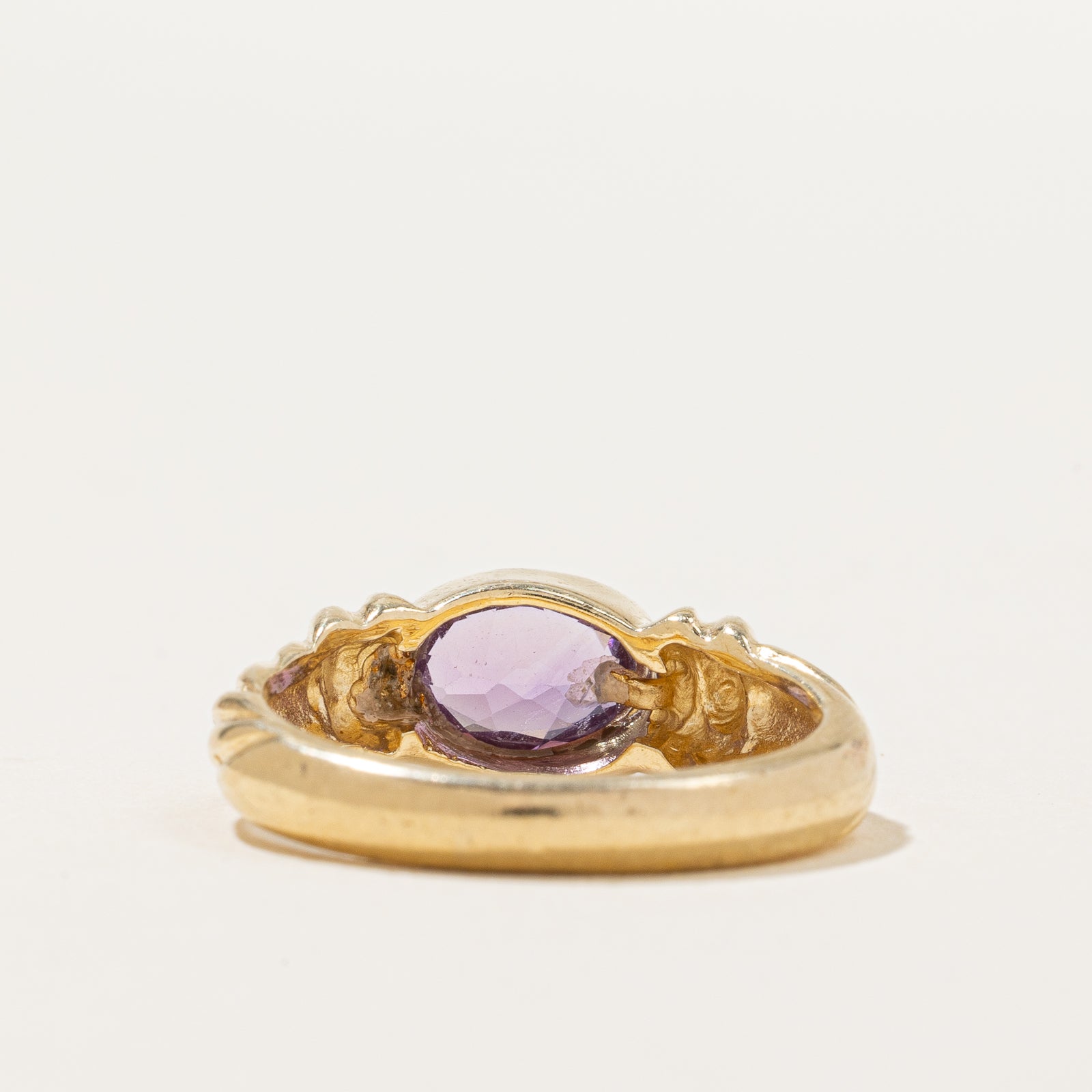 Oval Cut East West Amethyst Ring | 0.60ct | SZ 6 |