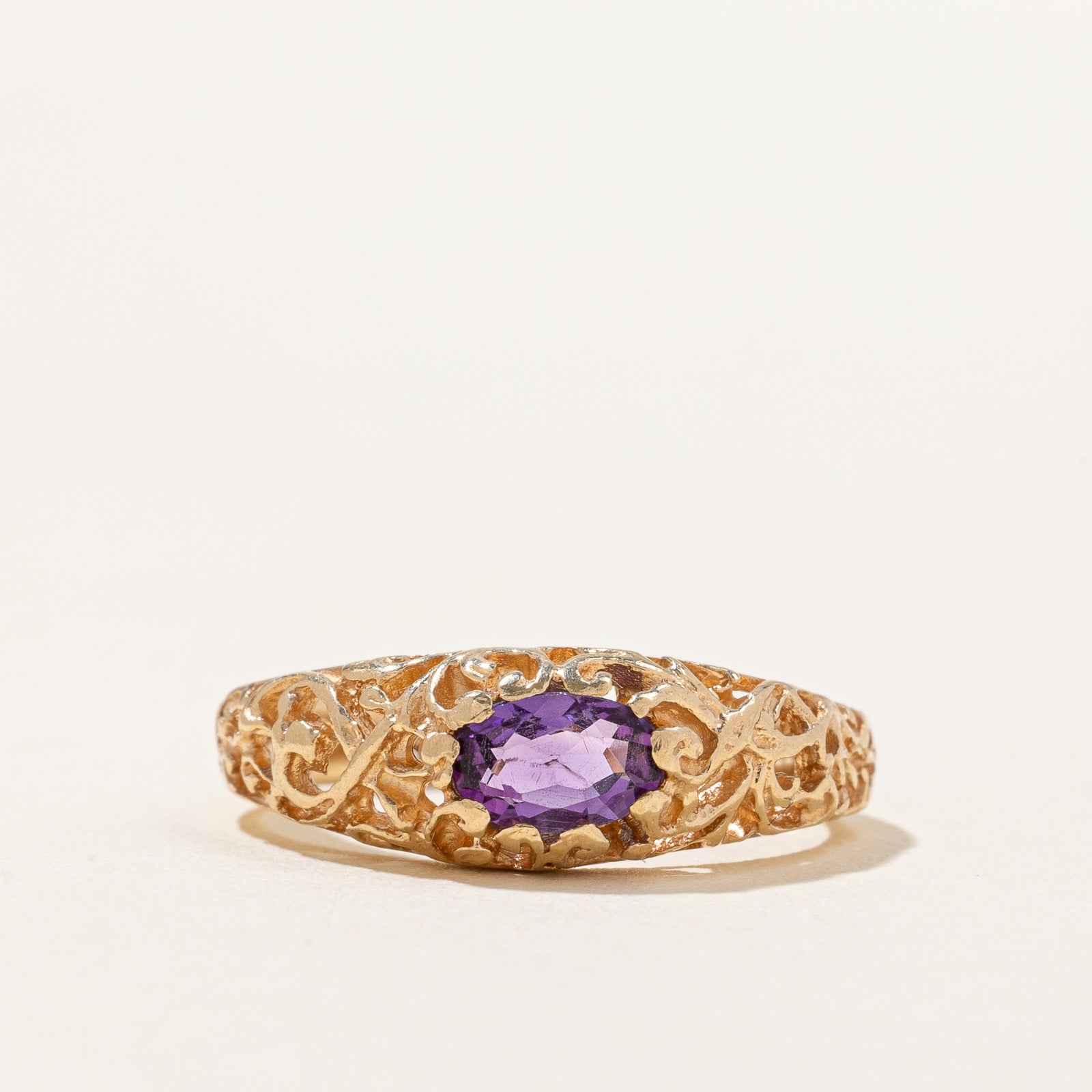 Bague en filigrane d'améthyste | 0,33 ct | Taille 6 |
