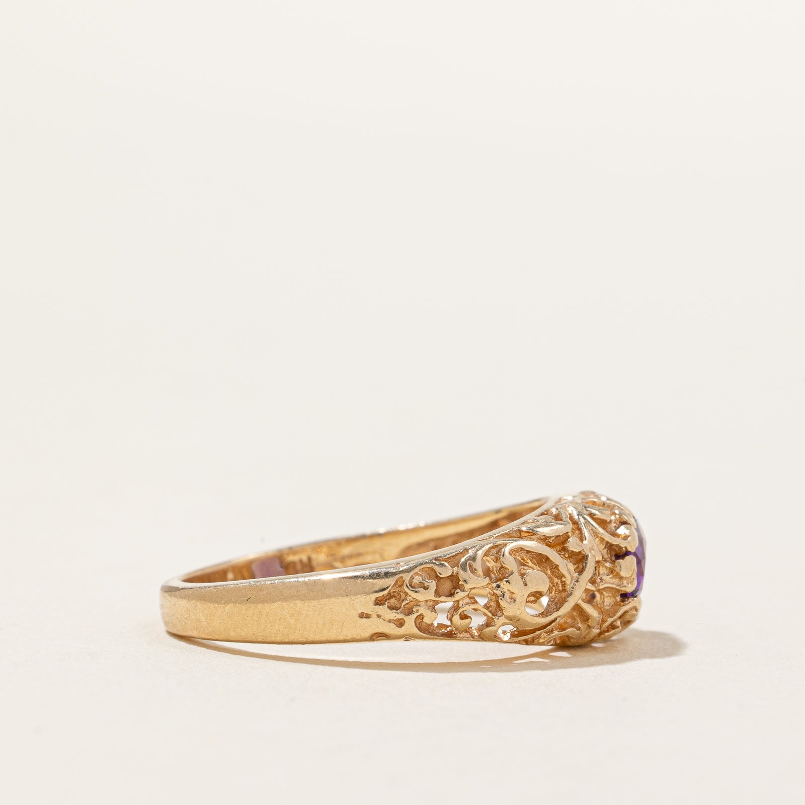 Bague en filigrane d'améthyste | 0,33 ct | Taille 6 |
