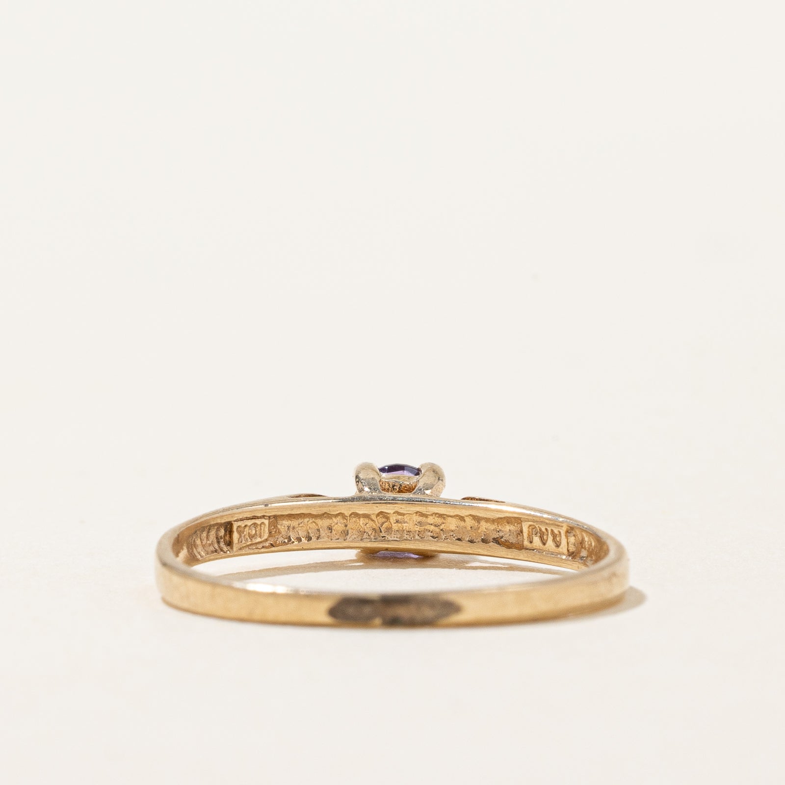 Bague en améthyste fine | 0,05 ct | Taille 4,5 |