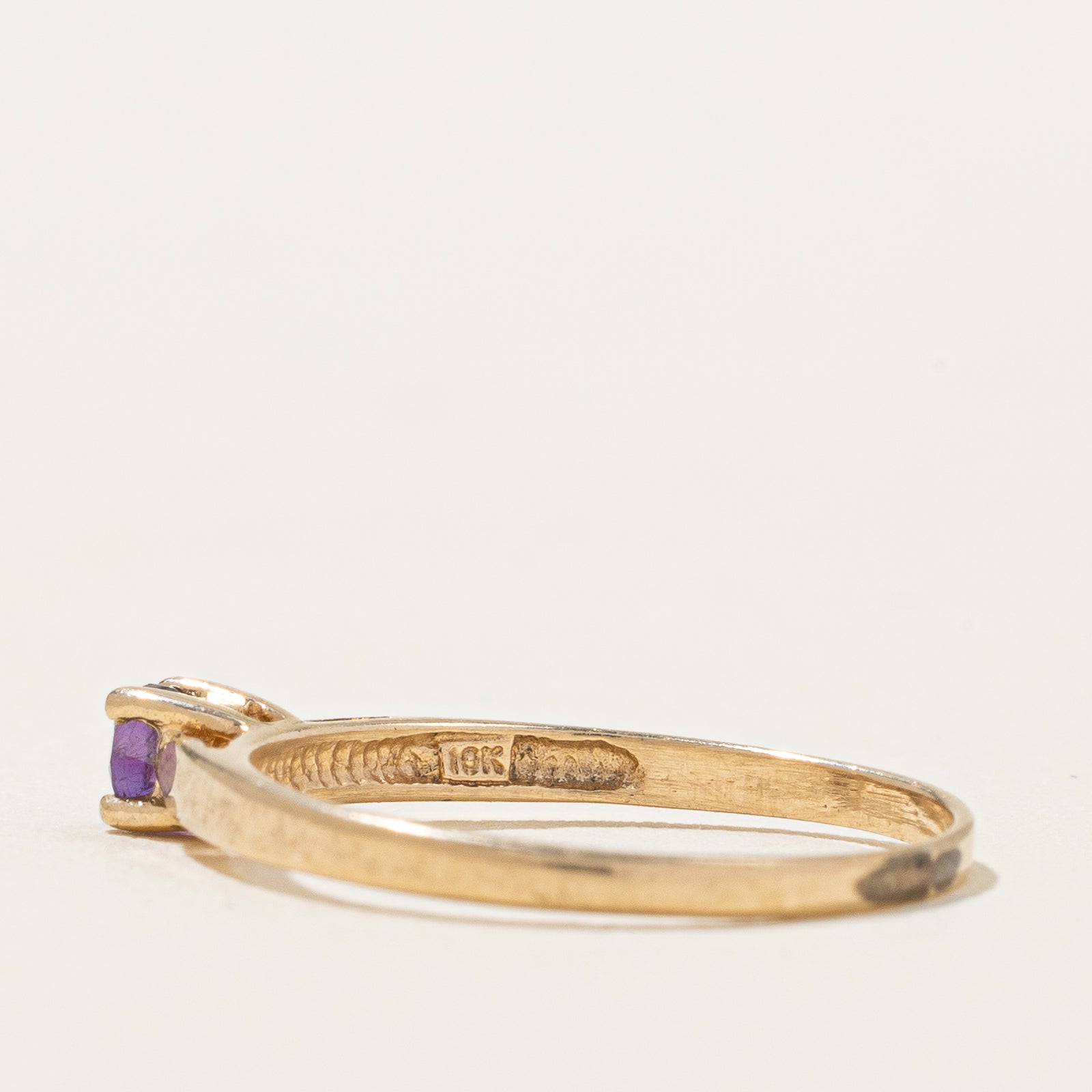 Bague en améthyste fine | 0,05 ct | Taille 4,5 |