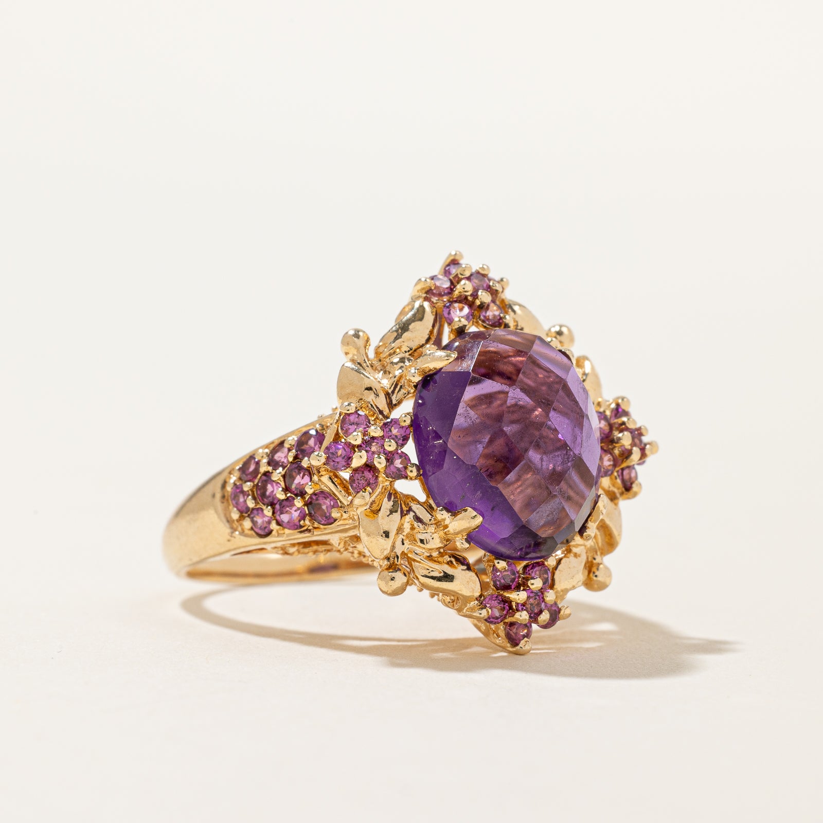 Vintage Amethyst Cocktail Ring | 5.00ct, 0.70ctw | SZ 8 |