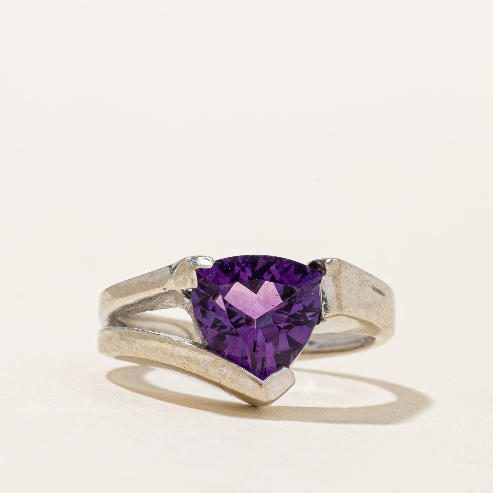 Trilliant Cut Amethyst Ring | 1.25ct | SZ 4.25 |