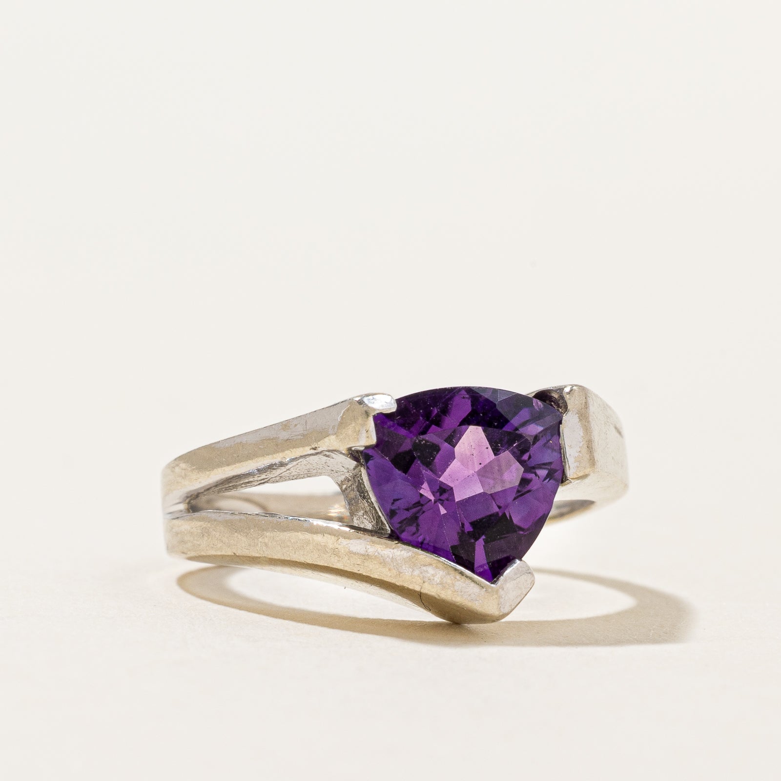 Trilliant Cut Amethyst Ring | 1.25ct | SZ 4.25 |