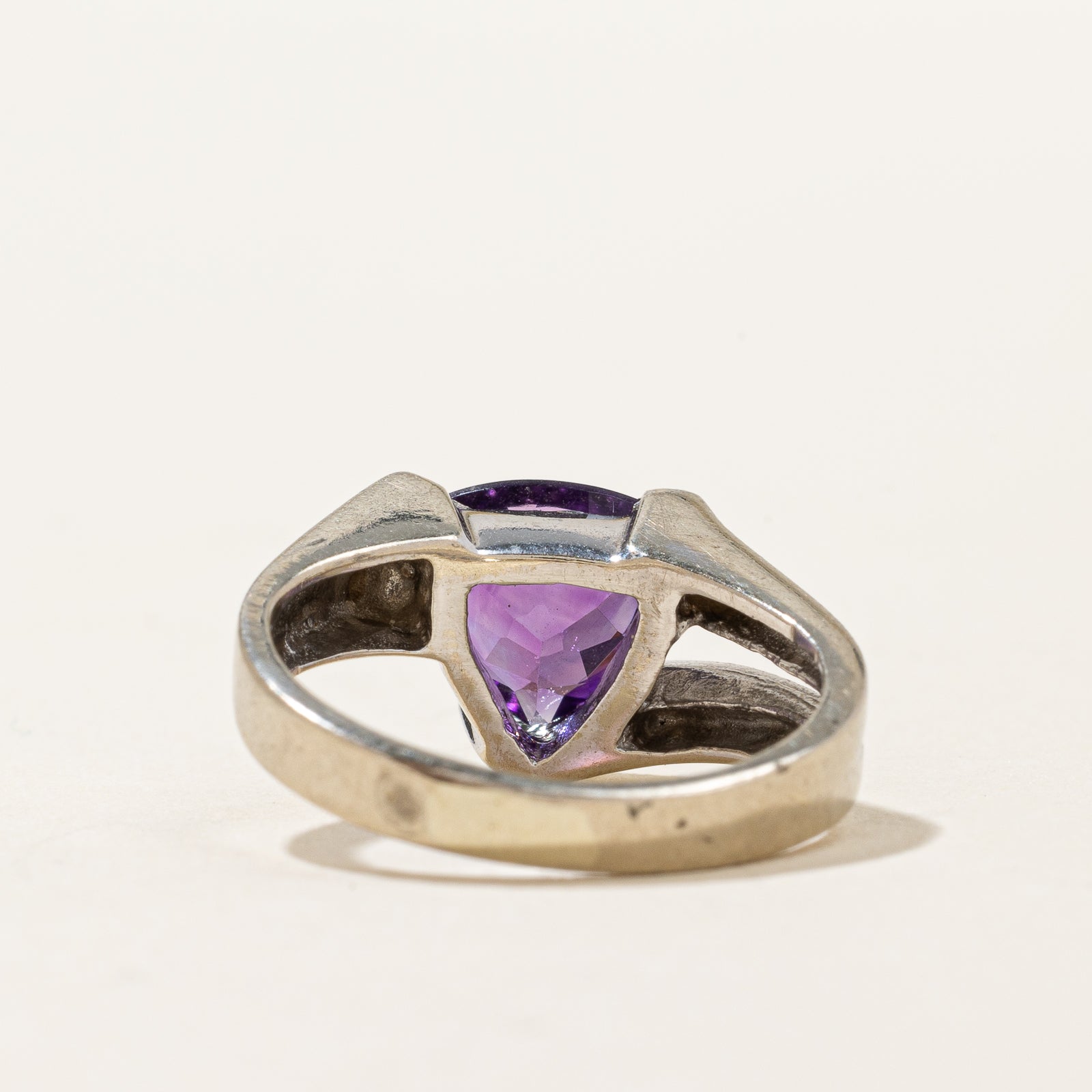 Trilliant Cut Amethyst Ring | 1.25ct | SZ 4.25 |