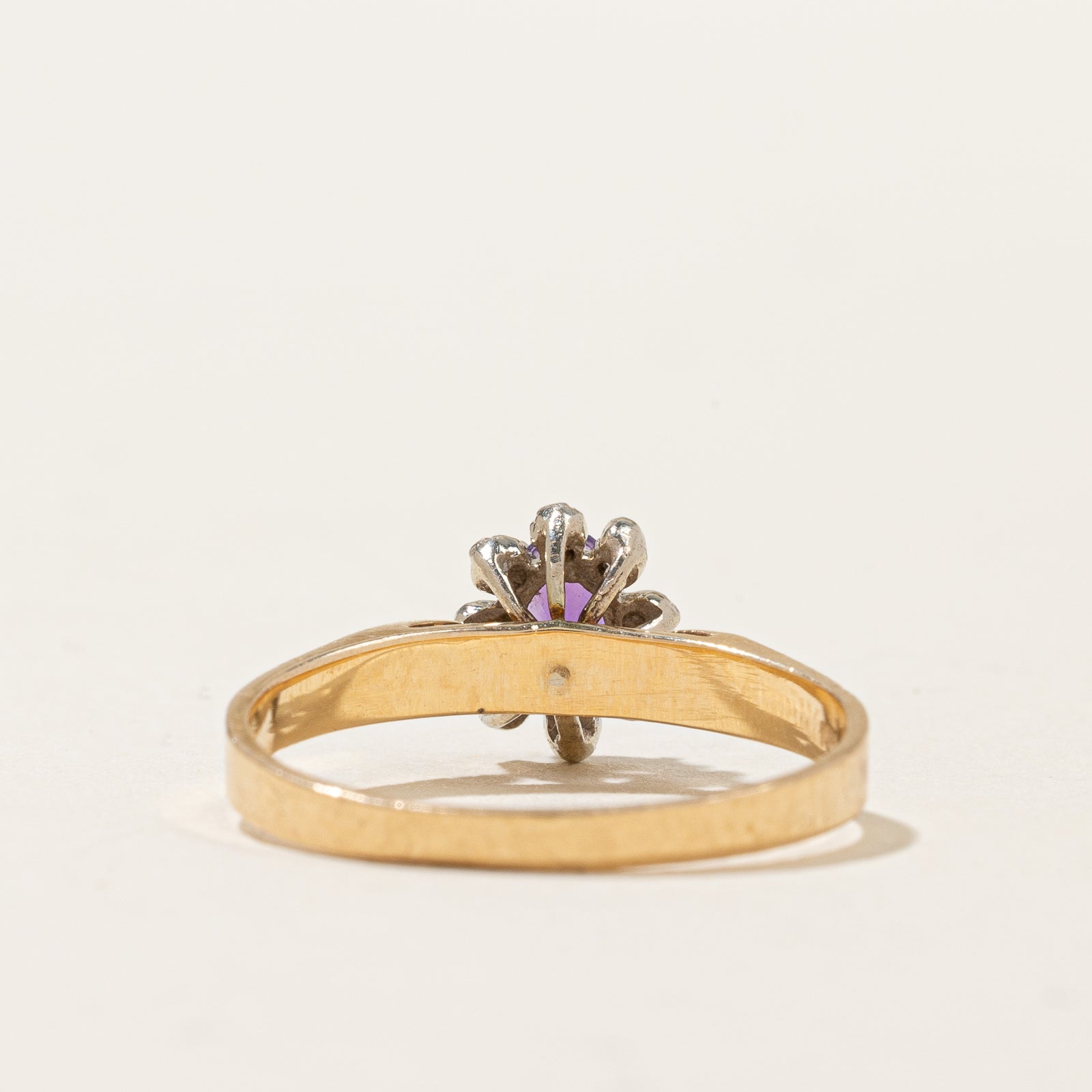 Amethyst & Diamond Open Halo Ring | 0.12ct, 0.04ctw | SZ 5.75 |