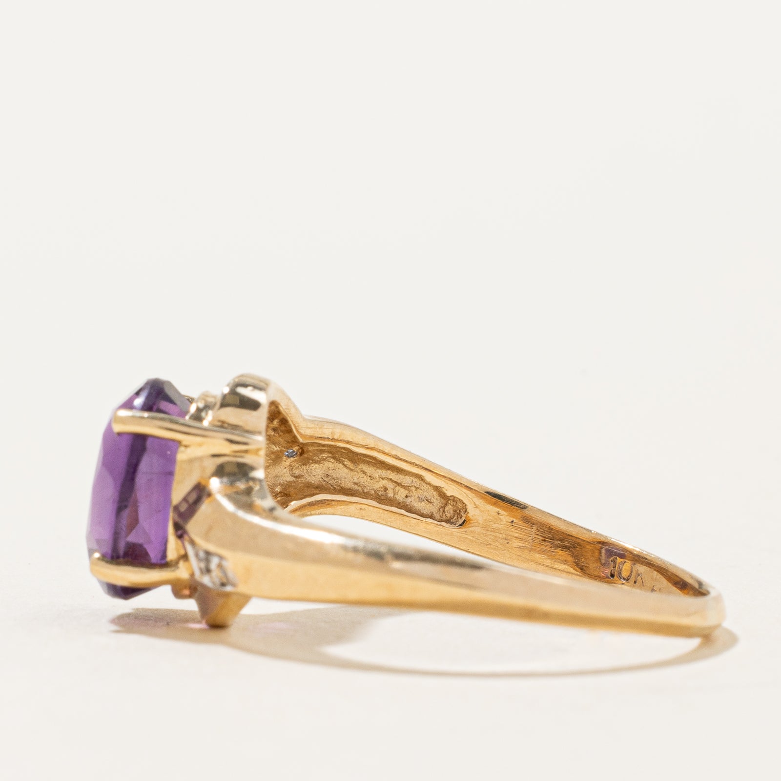 Amethyst & Diamond Bypass Ring | 1.90ct, 0.03ctw | SZ 7.25 |