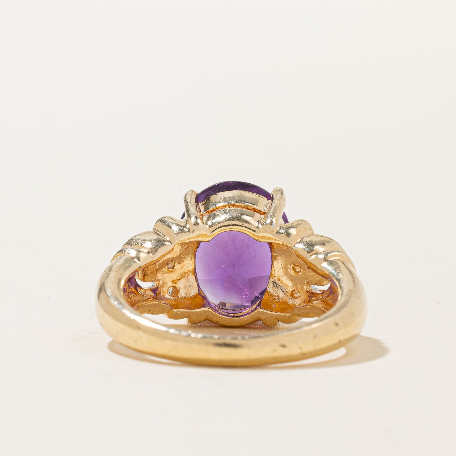 Amethyst & Diamond Cocktail Ring | 3.60ct, 0.03ctw | SZ 6.75 |