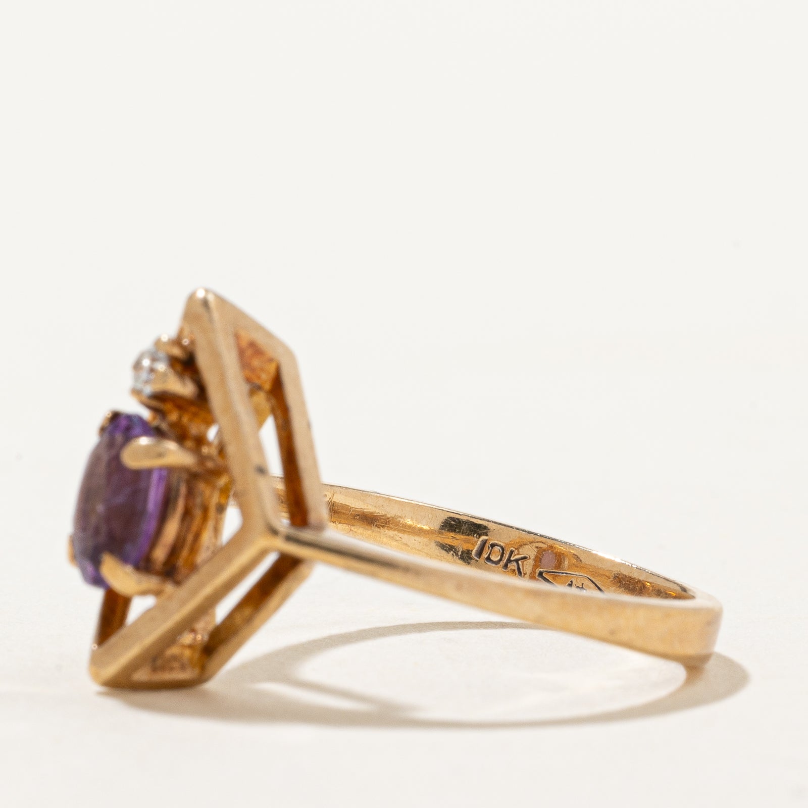 'Birks' Amethyst & Diamond Ring | 0.30ct, 0.015ct | SZ 5.25 |