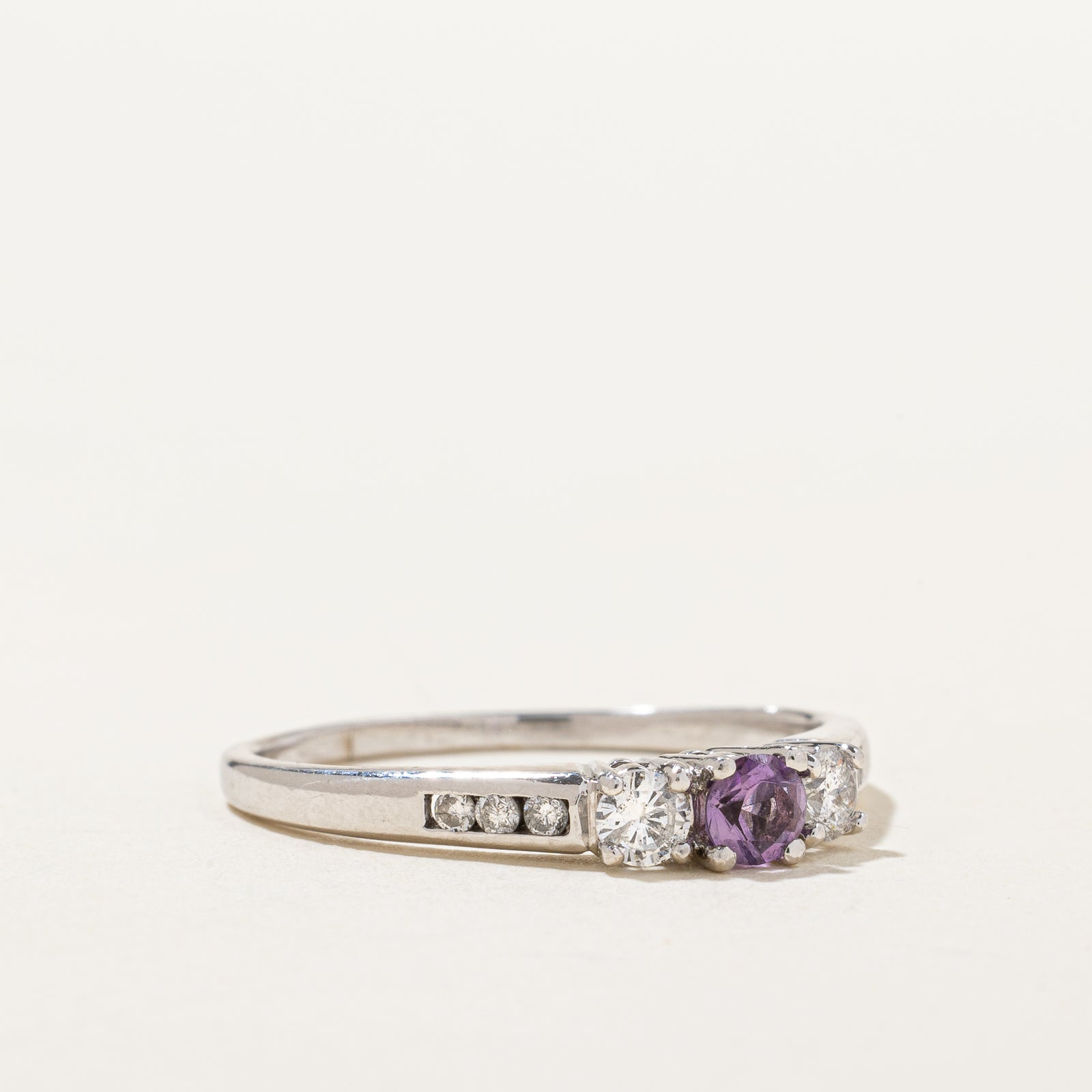 Amethyst & Diamond Ring | 0.21ct, 0.20ctw | SZ 9.5 |