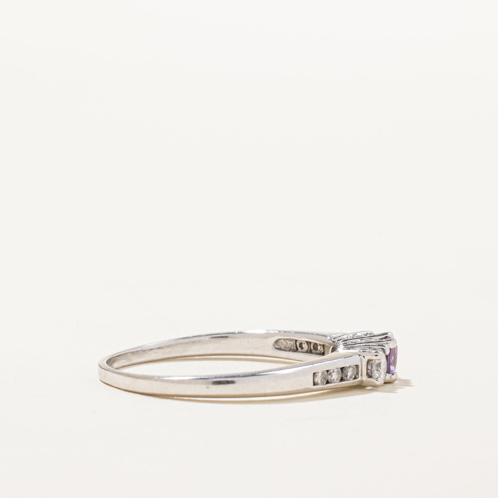 Amethyst & Diamond Ring | 0.21ct, 0.20ctw | SZ 9.5 |