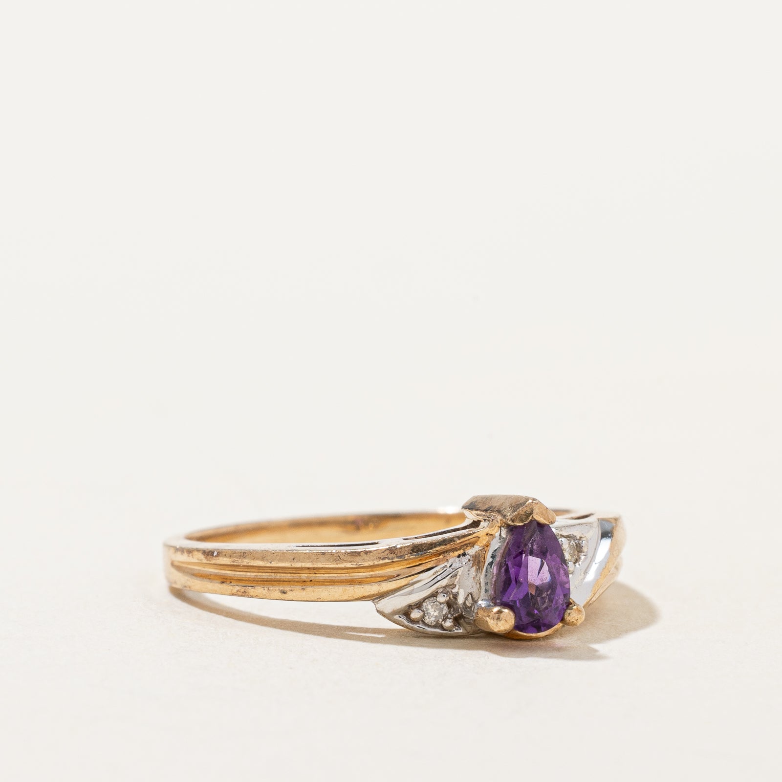 Amethyst & Diamond Ring | 0.16ct, 0.01ctw | SZ 6.25 |