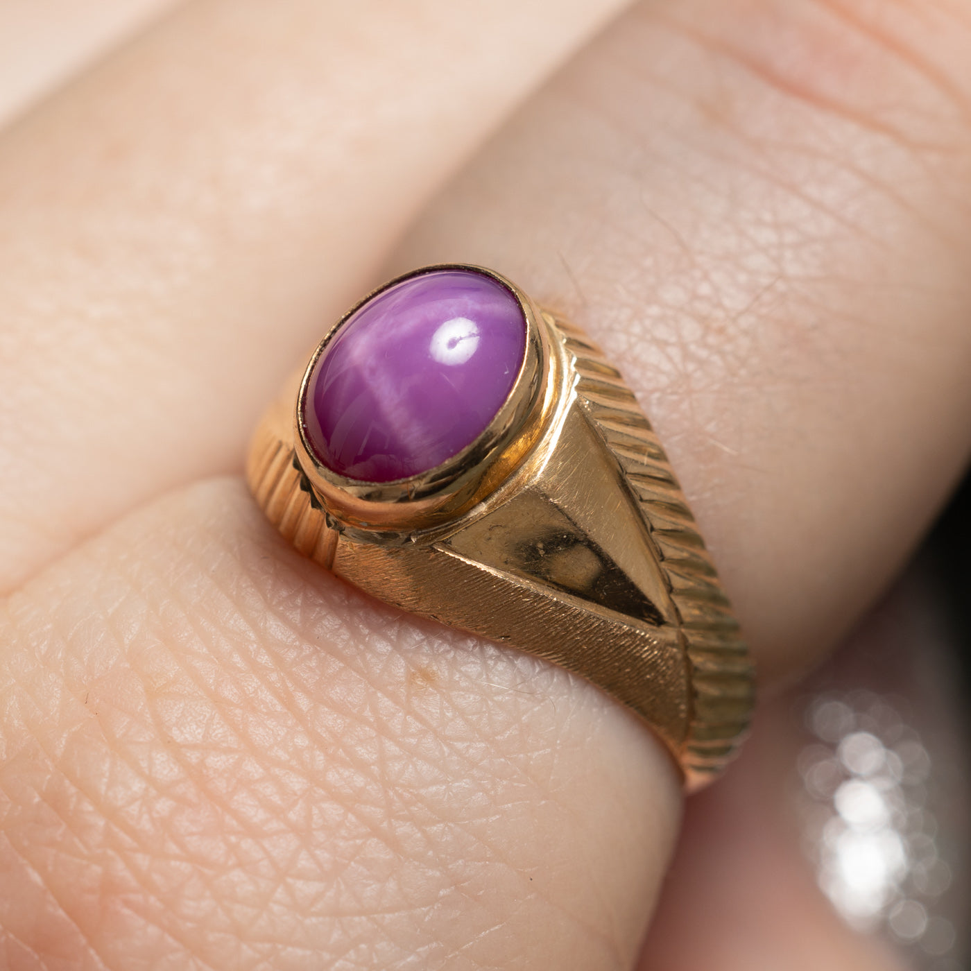Synthetic Star Ruby Ring | 2.40ct | SZ 7.5 |