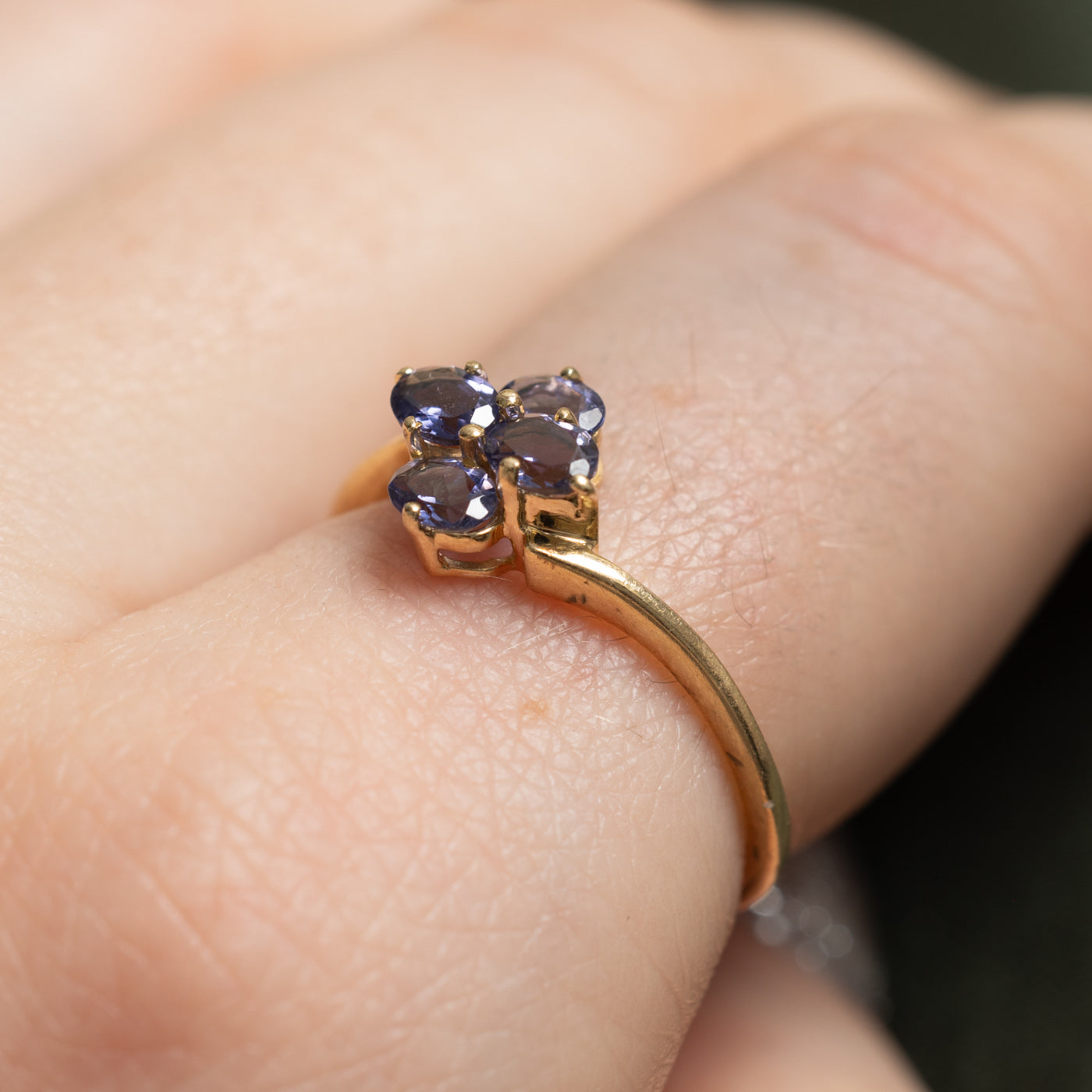 Bague en grappe de tanzanite | 0,60 ct | Taille 7 |