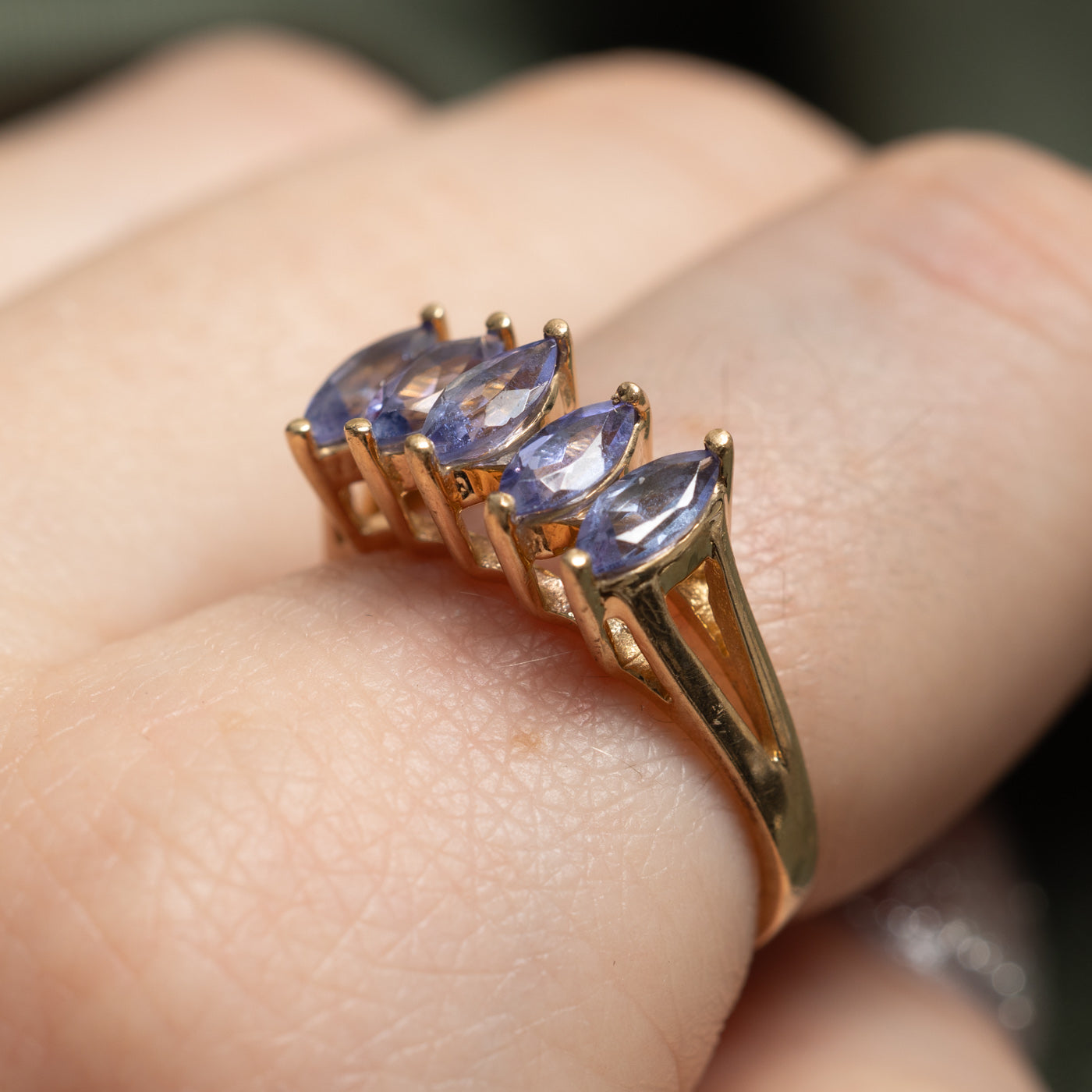 Five Stone Marquise Cut Tanzanite Ring | 1.00ctw | SZ 7.25 |