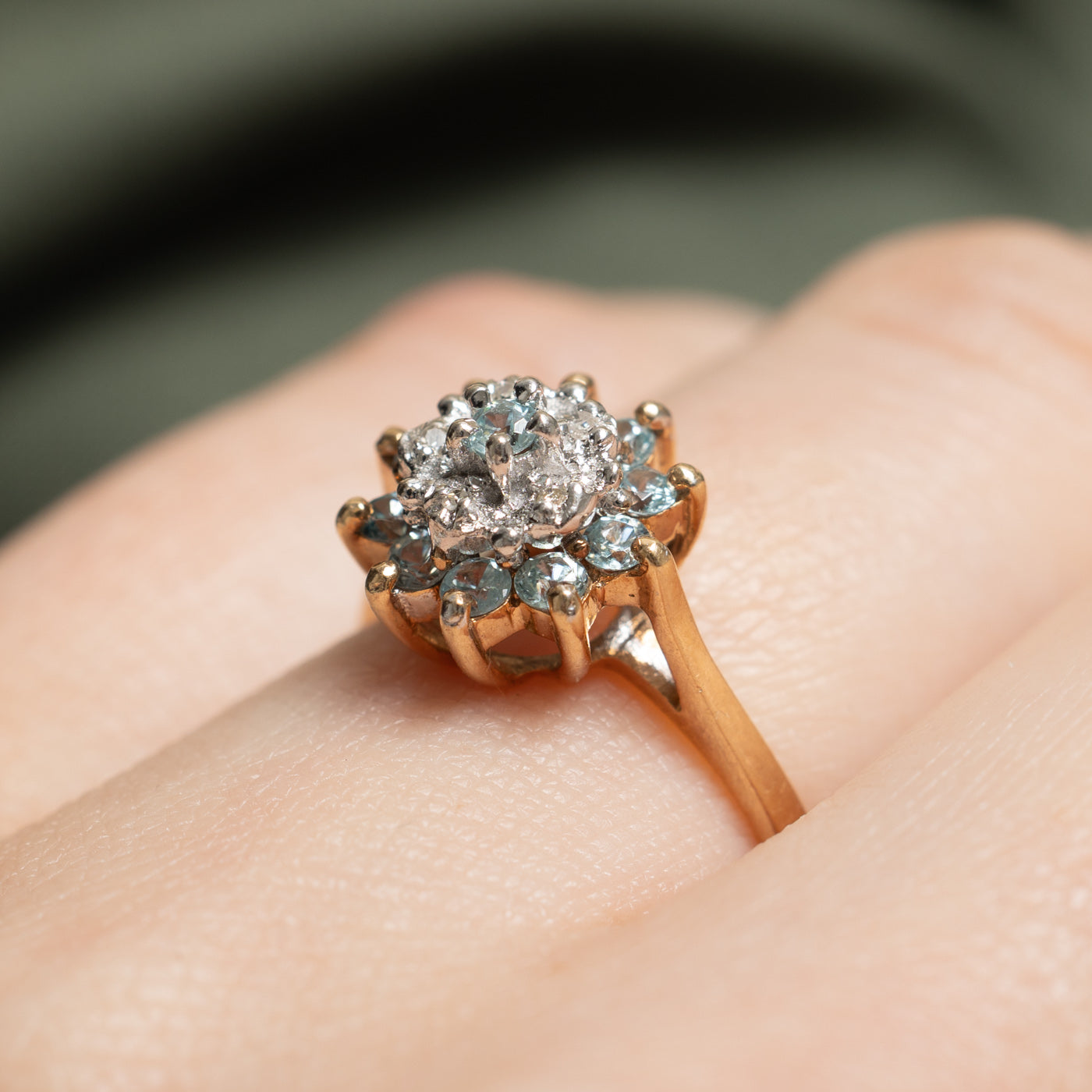 Topaz & Diamond Cluster Ring | 0.33ctw, 0.01ctw | SZ 5 |