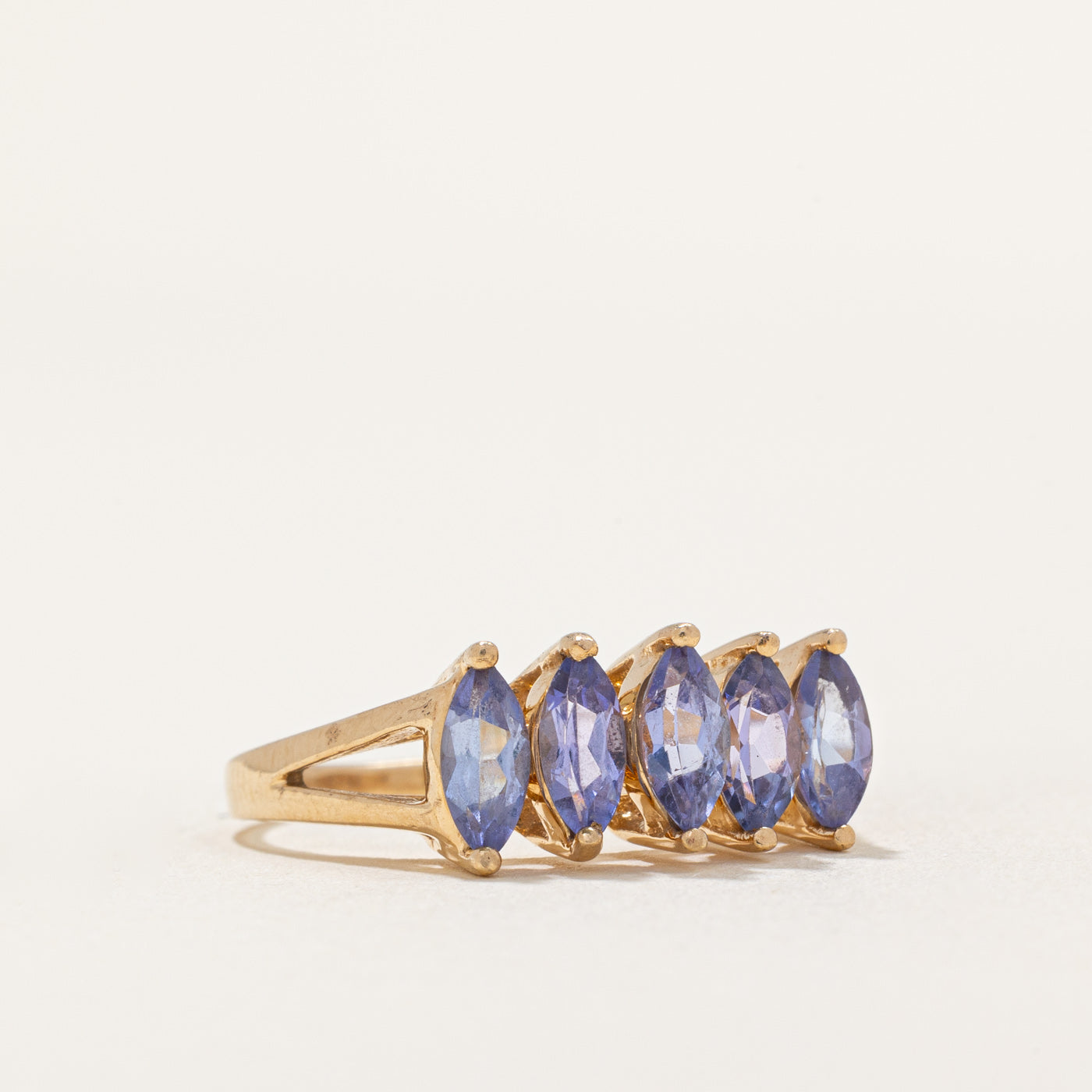 Five Stone Marquise Cut Tanzanite Ring | 1.00ctw | SZ 7.25 |
